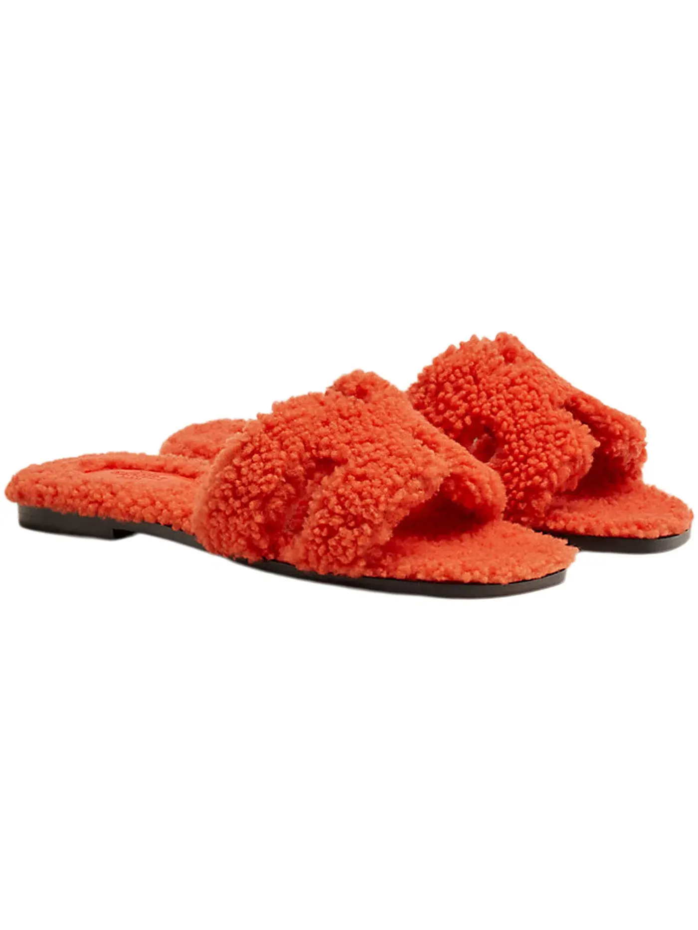 Женские сандалии с пряжкой Hermes Oran Sandal — изображение 2 из 3, оранжевый/черный