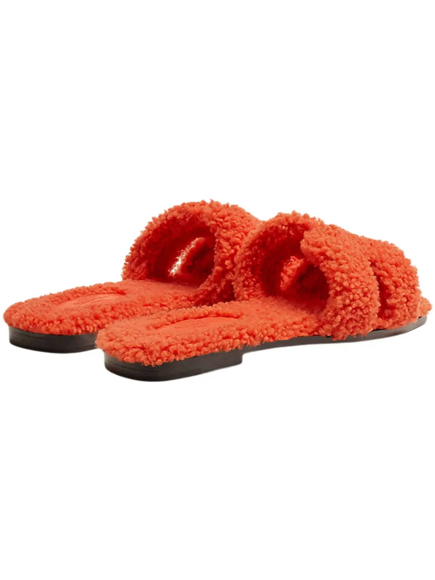 Женские сандалии с пряжкой Hermes Oran Sandal — изображение 3 из 3, оранжевый/черный