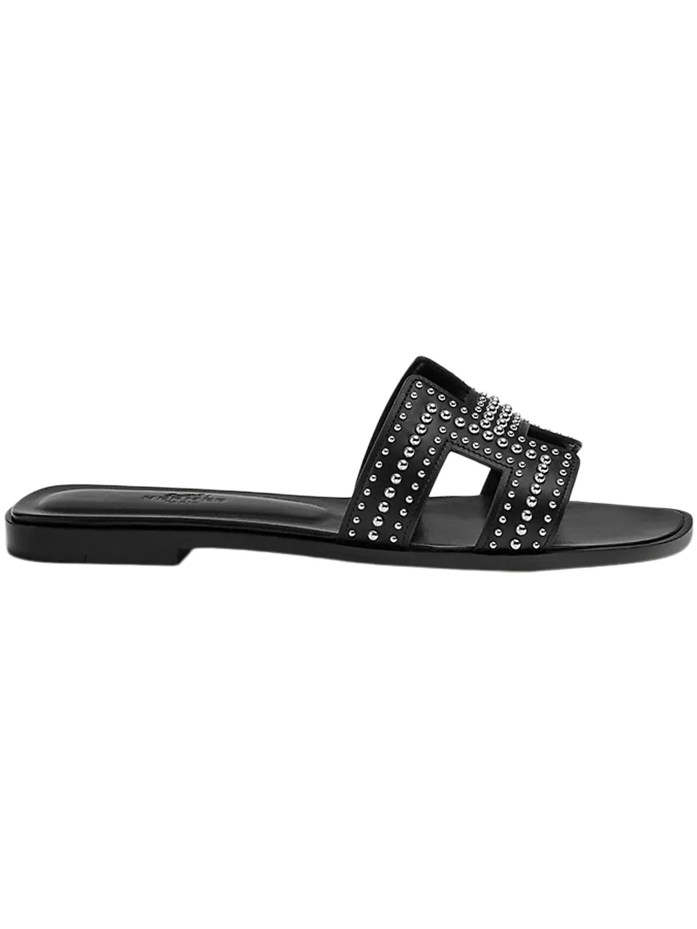 Женские сандалии с шипами Hermes Oran Sandal Hermes — изображение 1 из 3, черный/серебристый