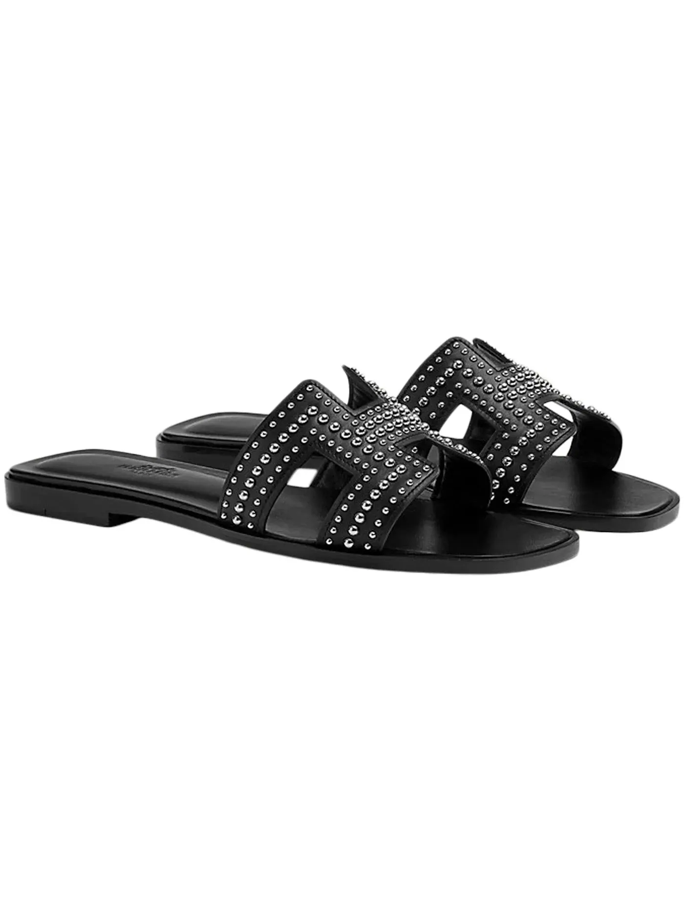 Женские сандалии с шипами Hermes Oran Sandal Hermes — изображение 2 из 3, черный/серебристый