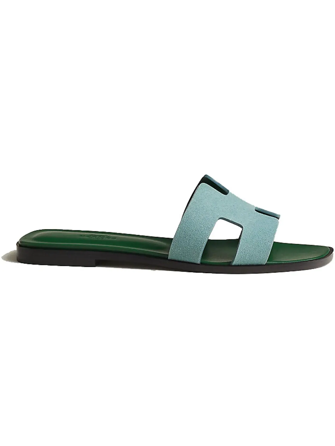 Женские сандалии с открытым носком Hermes Oran Sandal, Vert D'eau — изображение 1 из 3