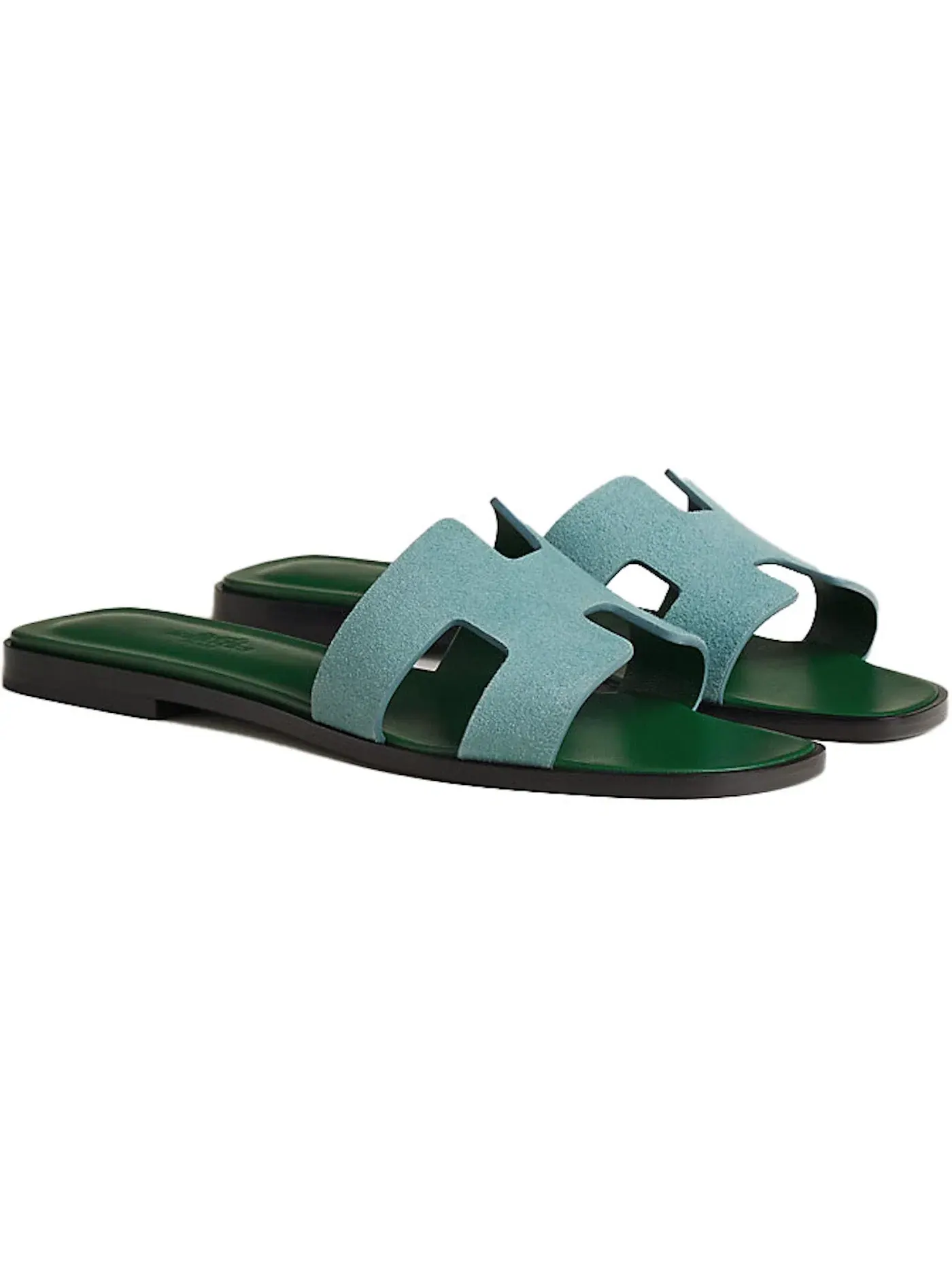 Женские сандалии с открытым носком Hermes Oran Sandal, Vert D'eau — изображение 2 из 3