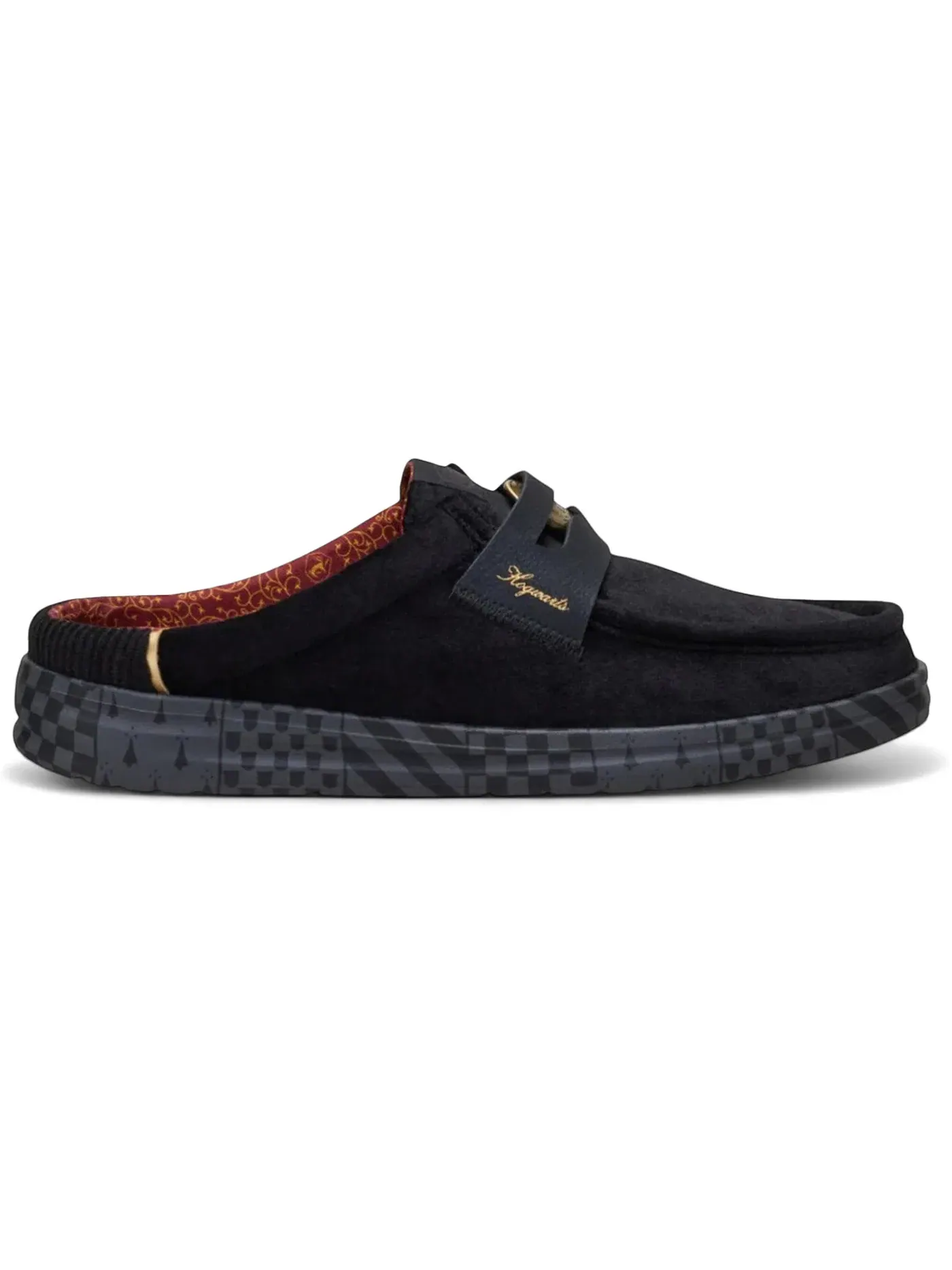 Мужские лоферы без шнурков Hey Dude Wally Slip Loafer Harry Potter Hogwarts — изображение 1 из 1, черный/золотистый