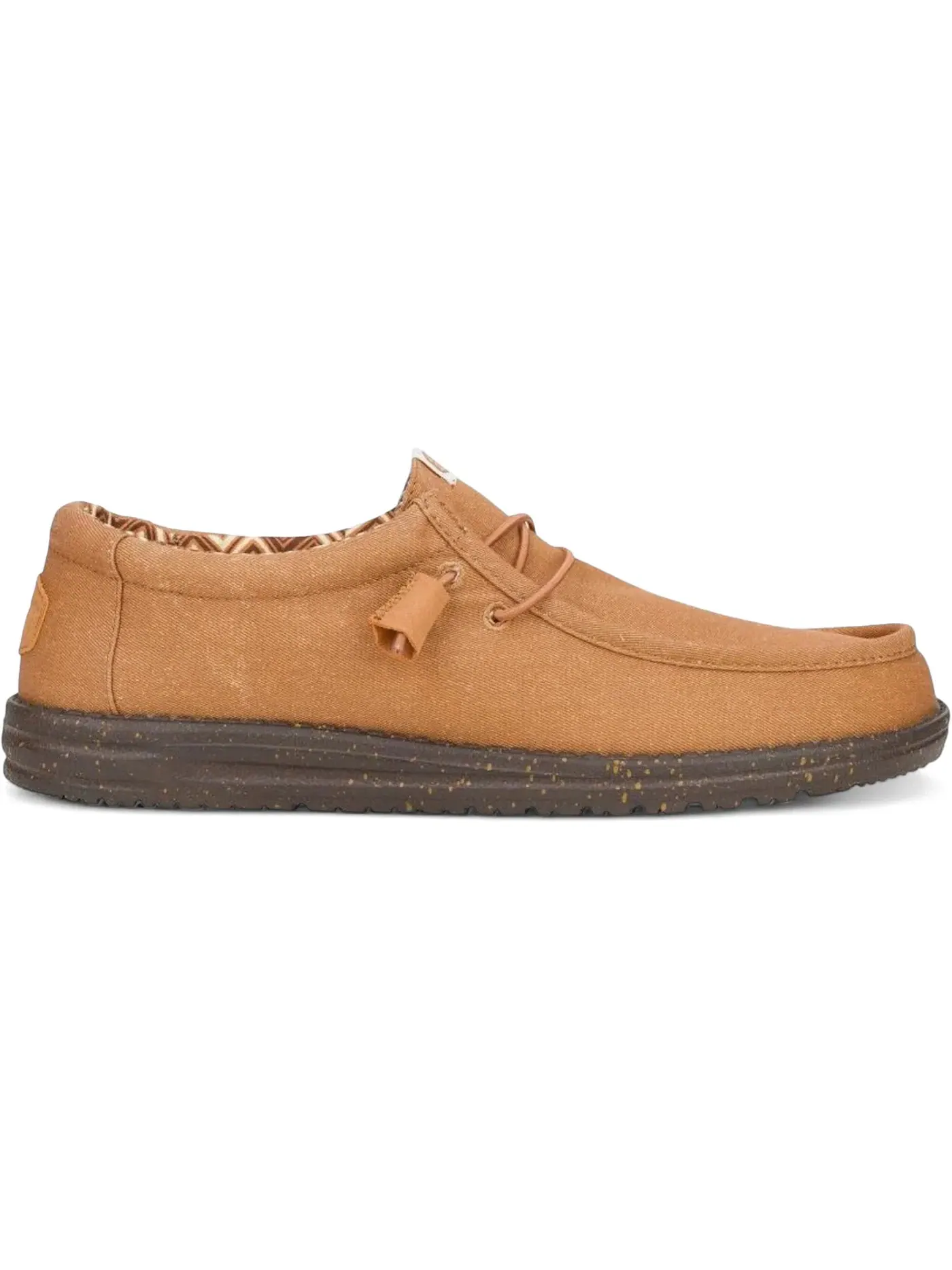 Мужские лоферы на шнуровке Hey Dude Wally Stretch Canvas — изображение 1 из 1, ореховый