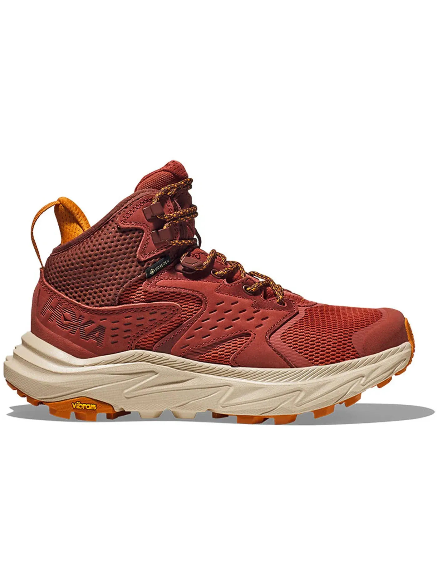 Женские кроссовки для бега с мембраной Hoka One One Anacapa 2 Mid Gore-Tex, Hot Sauce Shifting Sands — изображение 1 из 1
