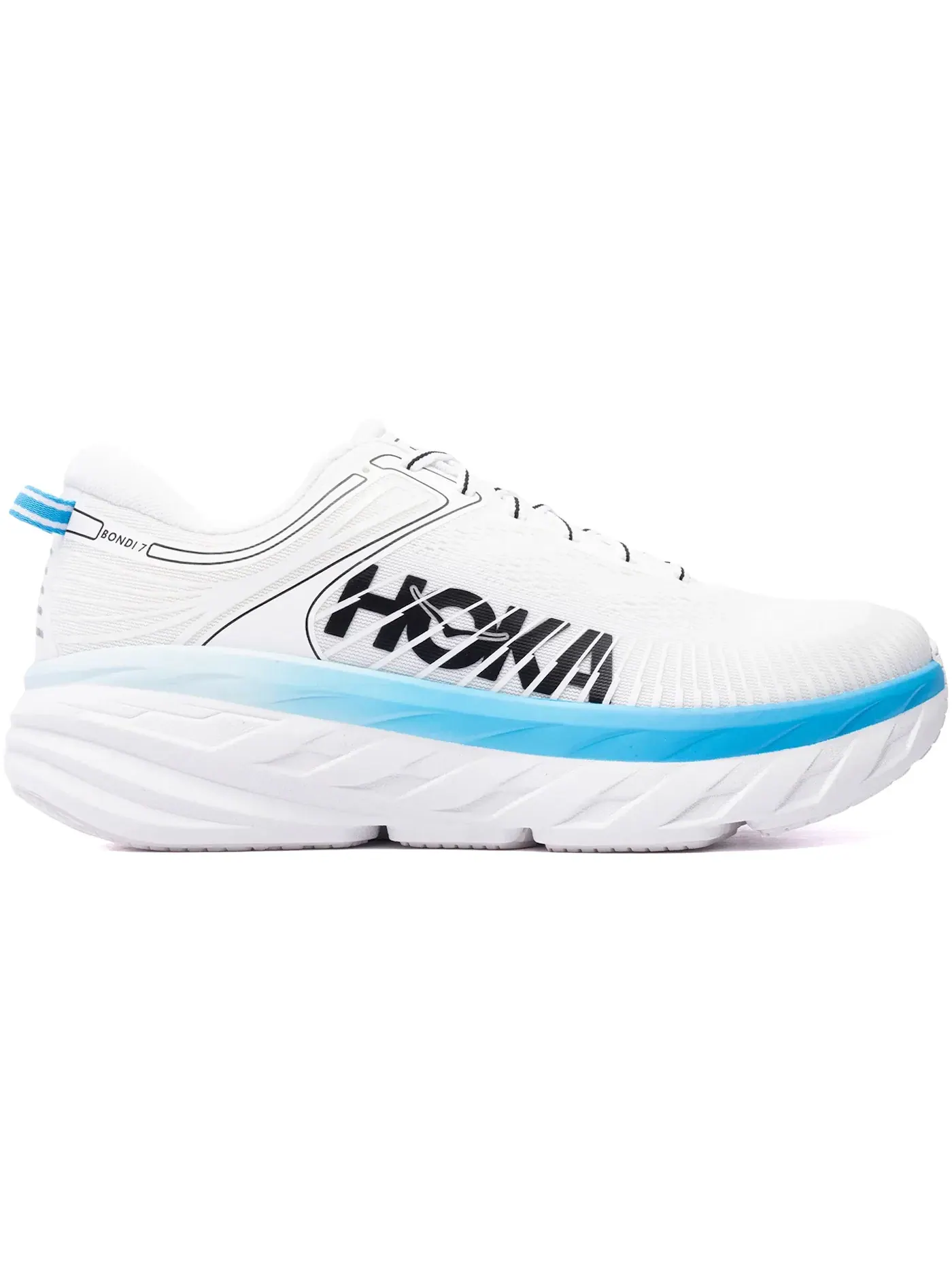 Мужские кроссовки для бега Hoka One One Bondi 7 — изображение 1 из 1, белый/синий