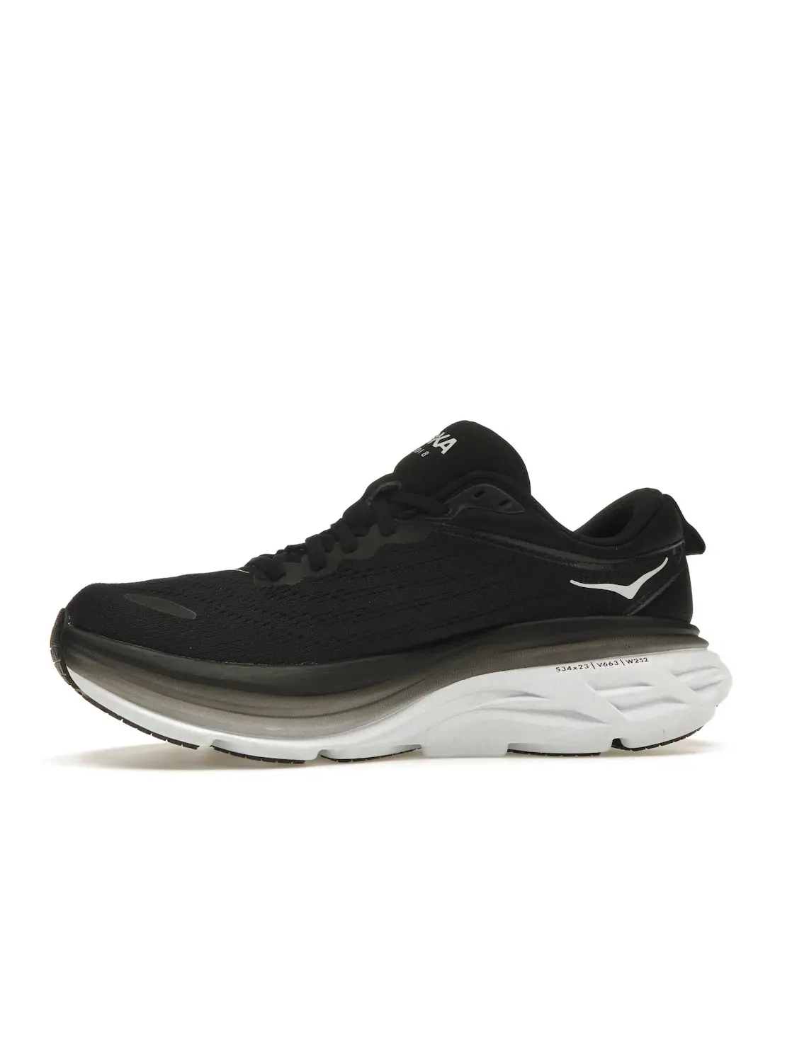 Женские кроссовки для бега Hoka One One Bondi 8 — изображение 3 из 4, черный/белый