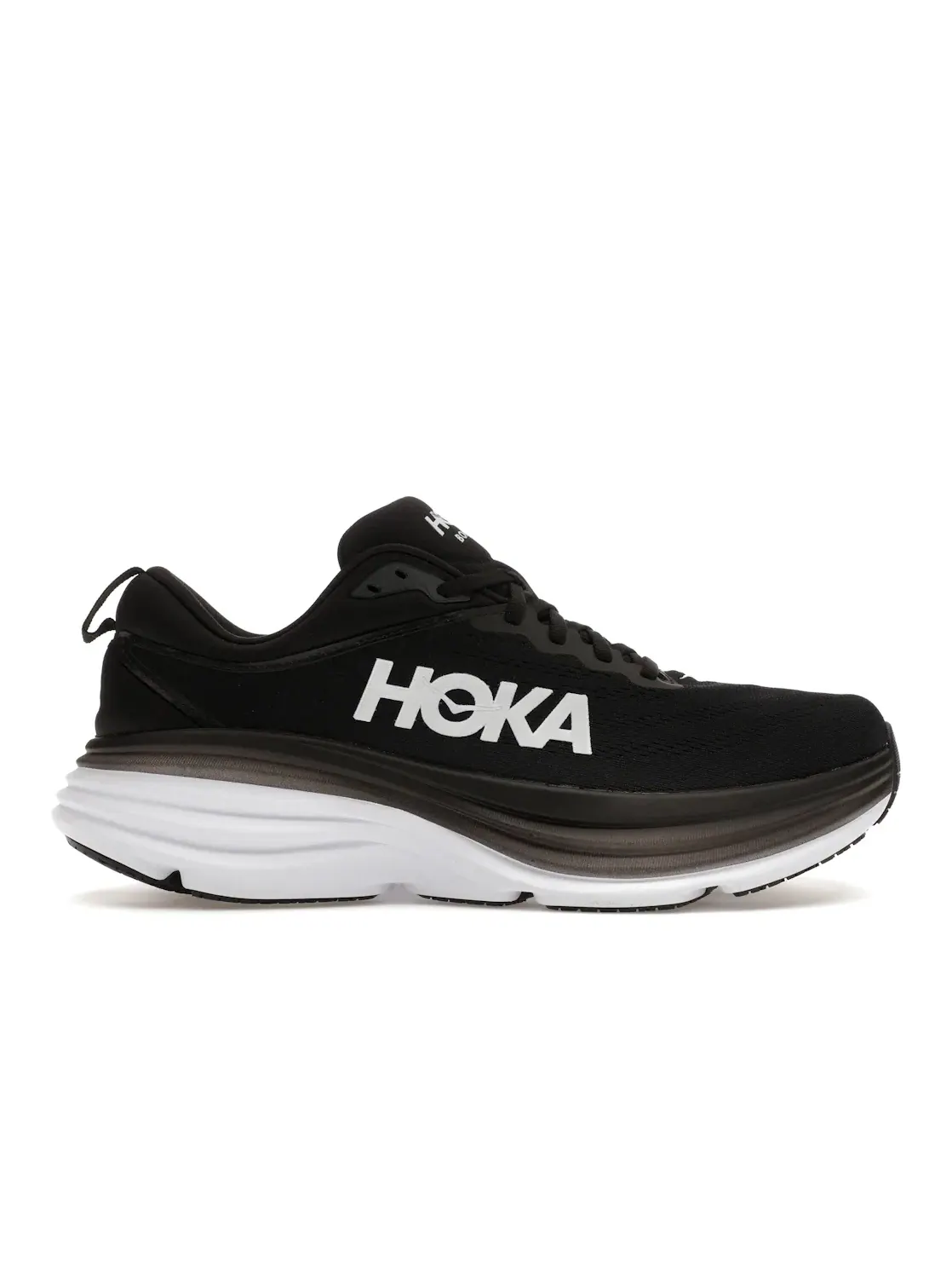Мужские кроссовки с амортизацией Hoka One One Bondi 8 — изображение 1 из 4, черный/белый