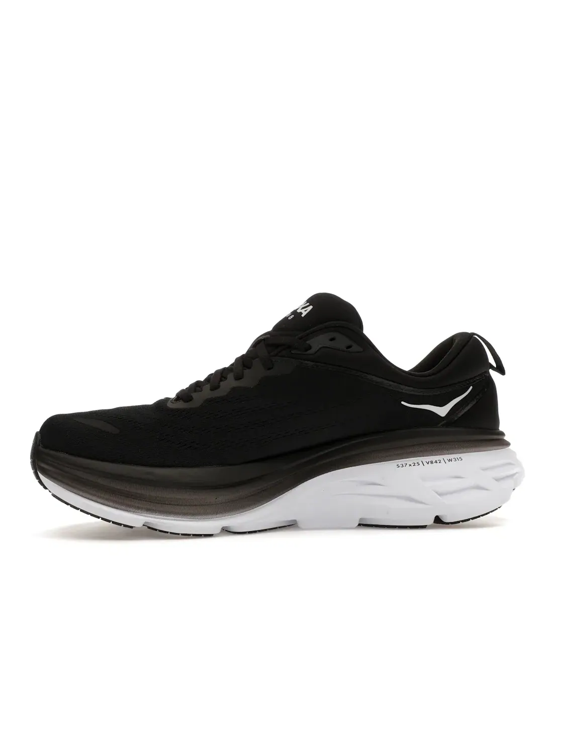 Мужские кроссовки с амортизацией Hoka One One Bondi 8 — изображение 3 из 4, черный/белый