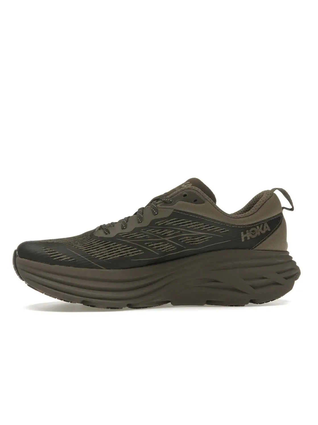 Мужские кроссовки с амортизацией Hoka One One Bondi 8 Caged, Umber/Deep Umber — изображение 3 из 4