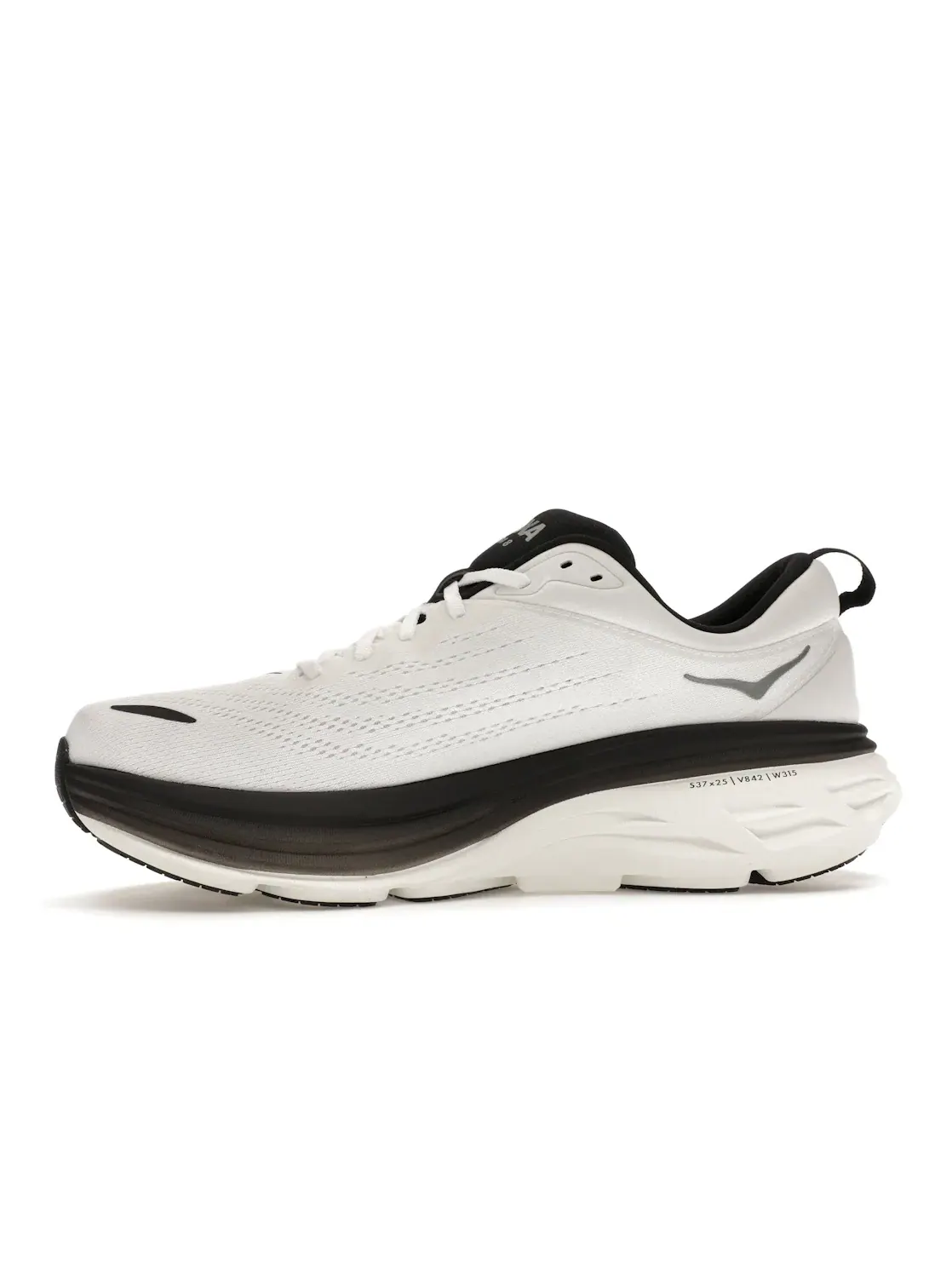 Мужские кроссовки с амортизацией Bondi 8 Hoka One One — изображение 3 из 4, белый/черный