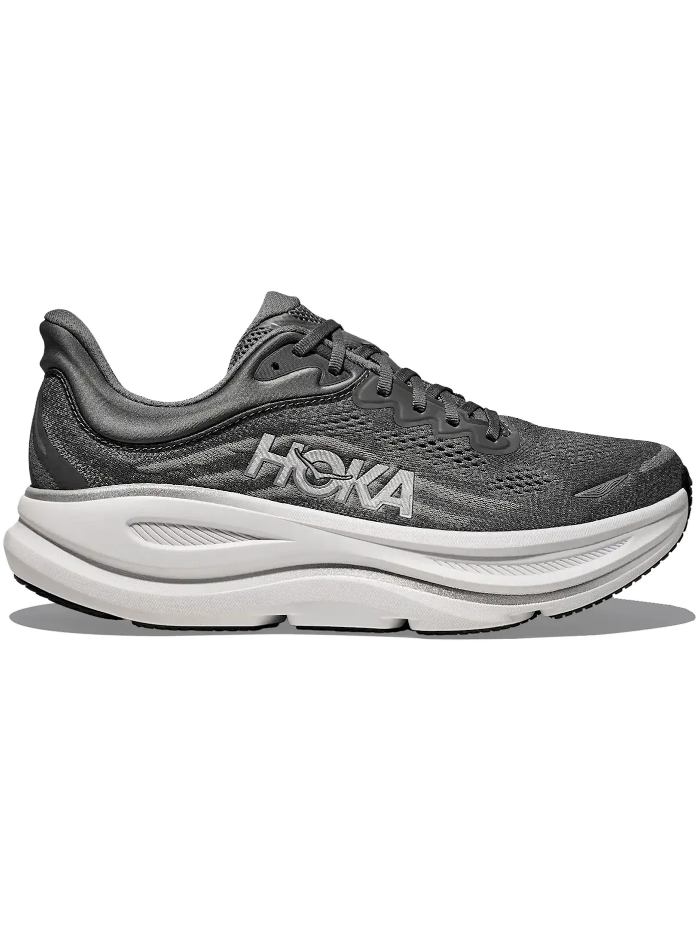 Мужские кроссовки с амортизацией Bondi 9 Hoka One One — изображение 1 из 1, серебристый