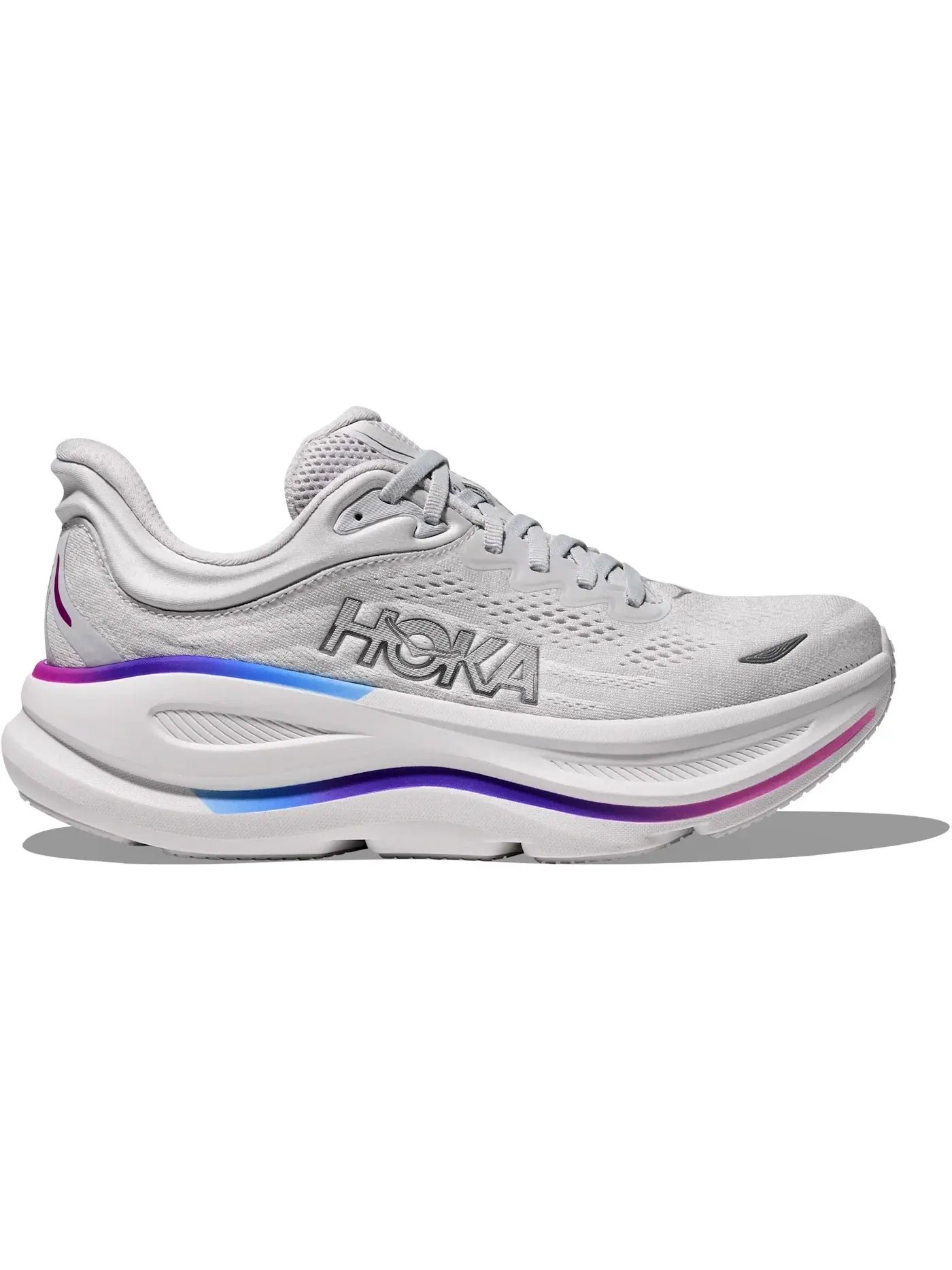 Женские кроссовки с амортизацией Hoka One One Bondi 9 — изображение 1 из 1, серый/белый