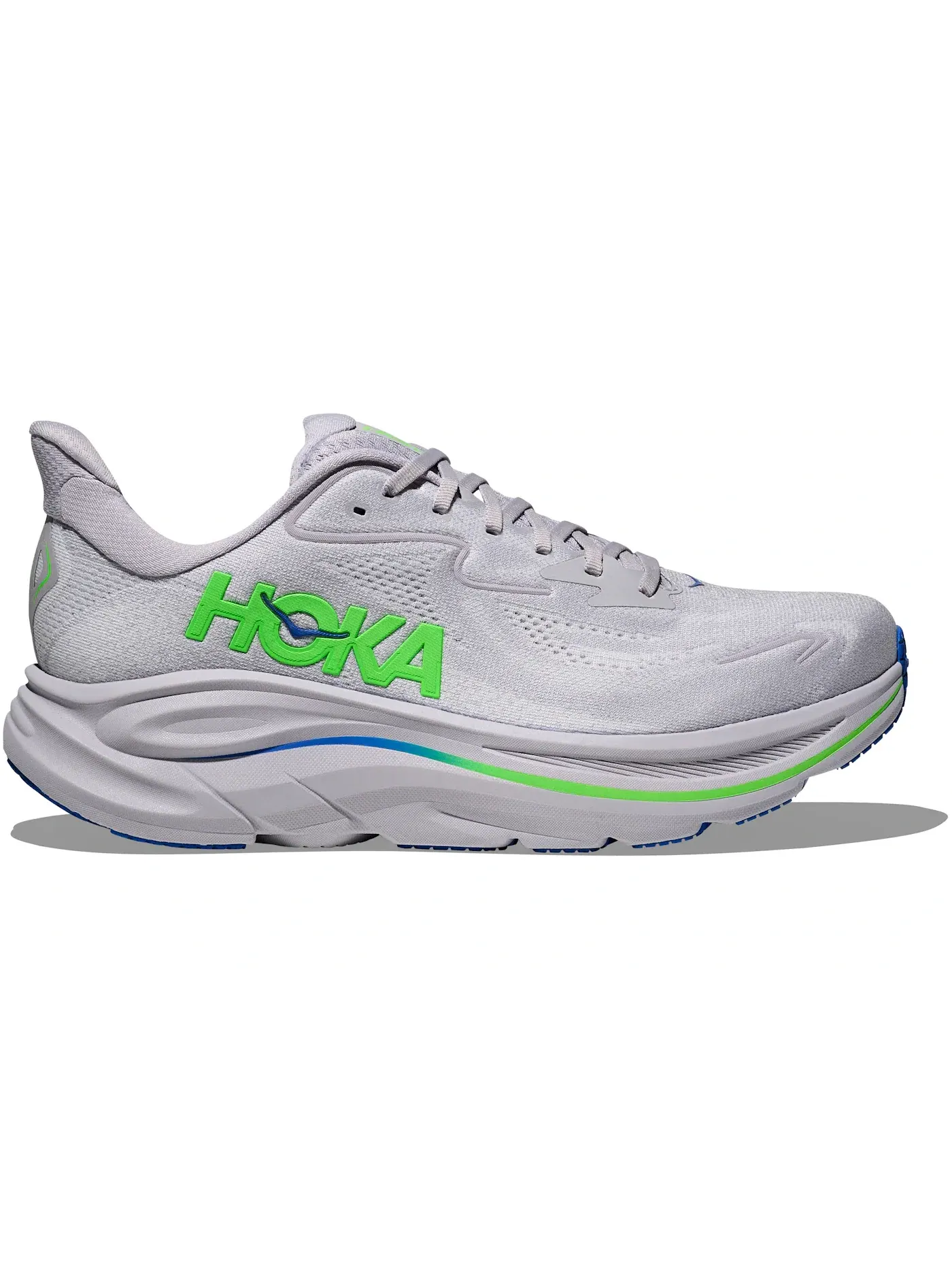 Мужские кроссовки для бега Hoka One One Clifton 10 — изображение 1 из 1, серый неоновый зеленый