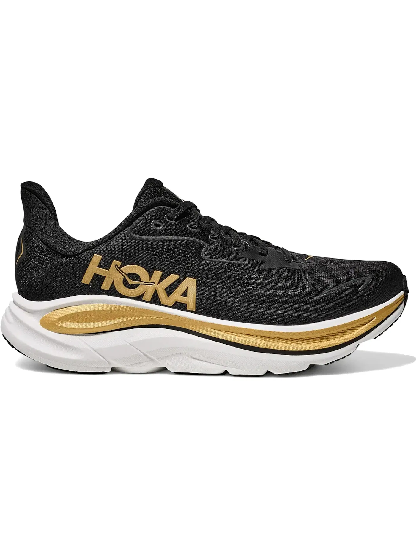 Мужские кроссовки для бега Hoka One One Clifton 10 — изображение 1 из 1, черный/золотистый