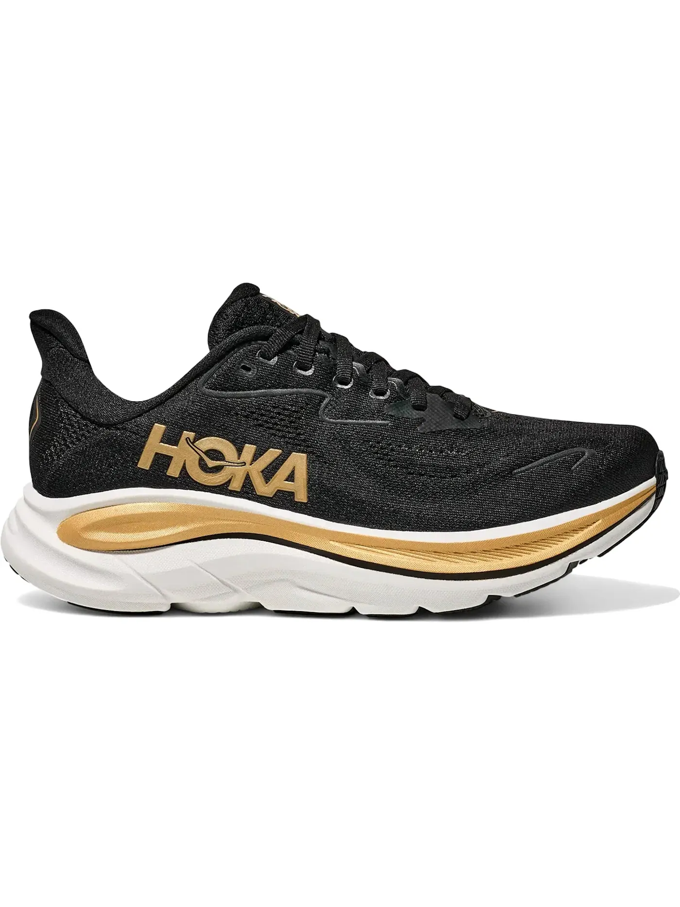 Женские кроссовки для бега Hoka One One Clifton 10 — изображение 1 из 1, черный/золотистый