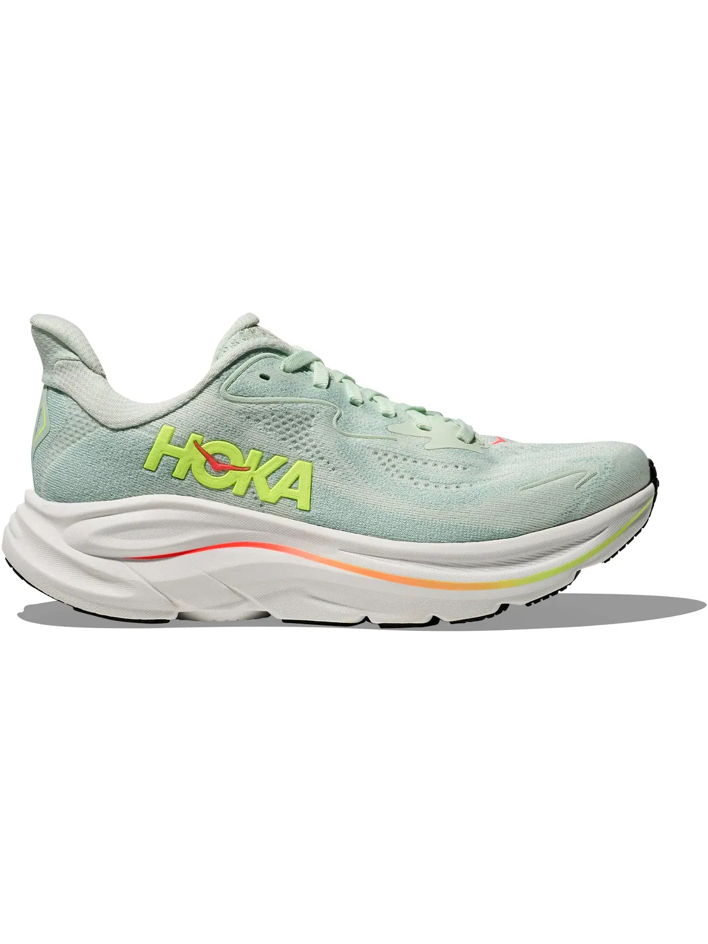 Женские кроссовки для бега Hoka One One Clifton 10, Sea Glass/Neon Flame — изображение 1 из 1