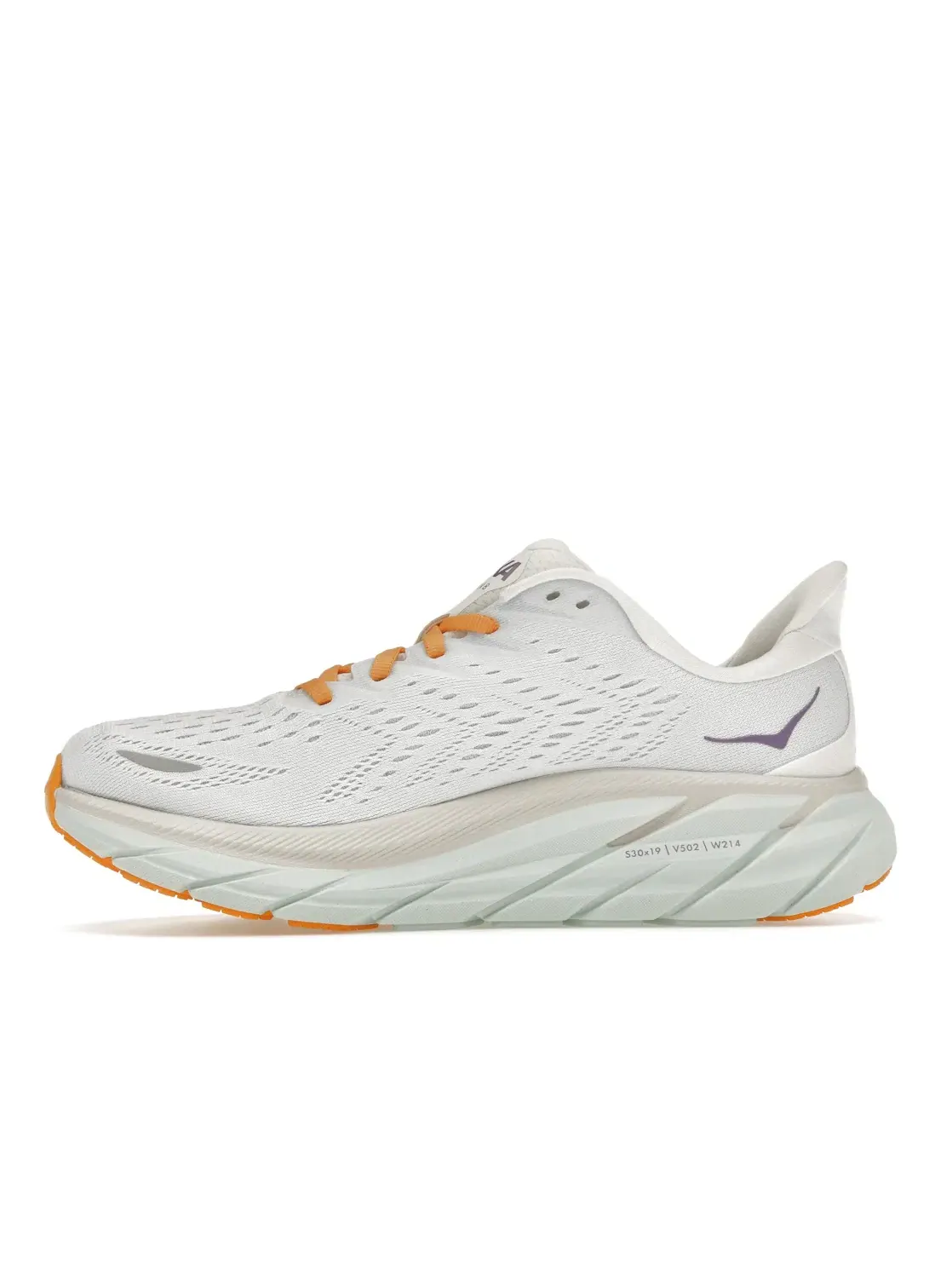 Женские кроссовки с амортизацией Hoka One One Clifton 8 — изображение 3 из 4, белый