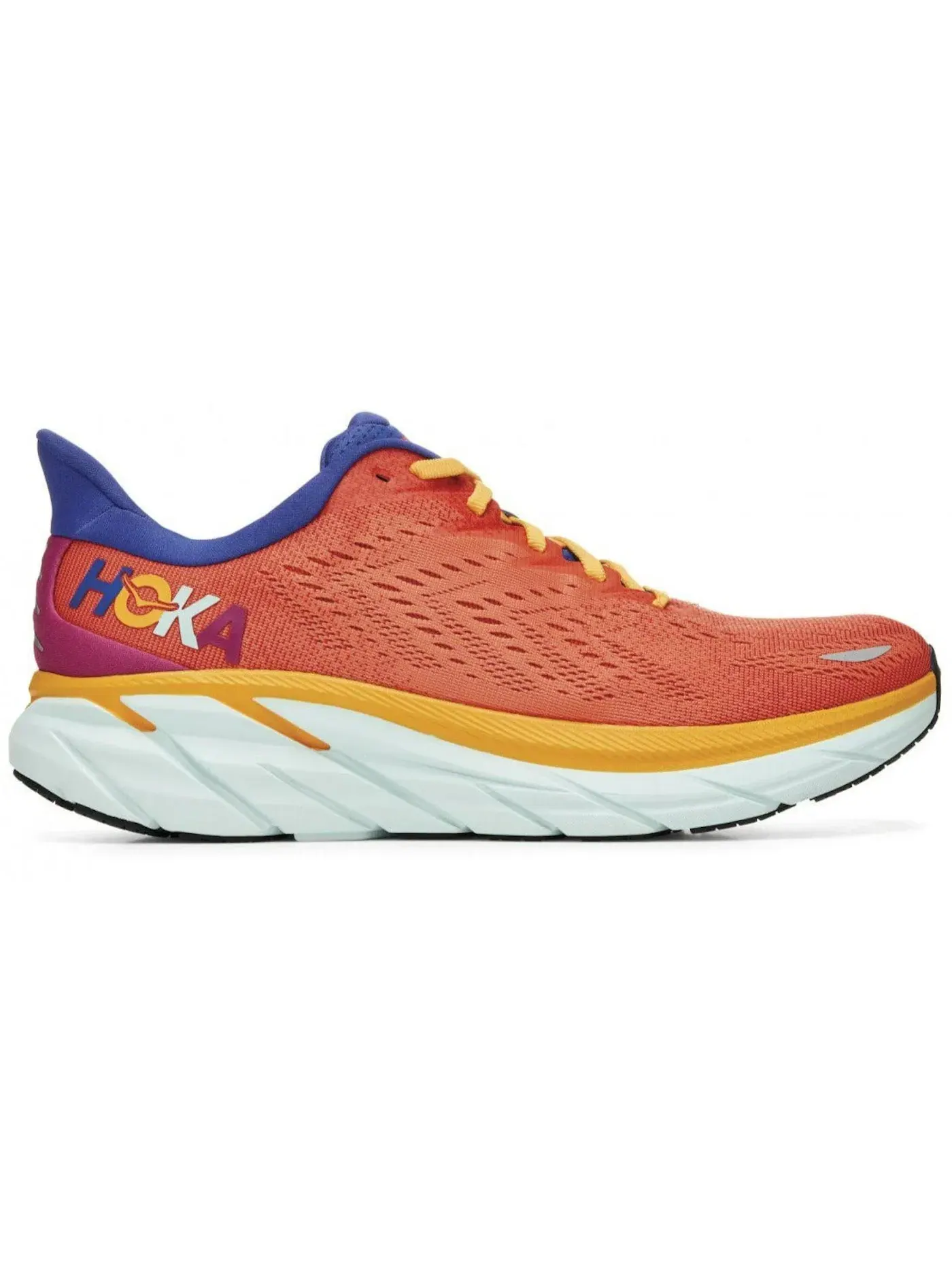 Мужские кроссовки для бега с амортизацией Clifton 8 Hoka One One, Fiesta/Bluing — изображение 1 из 1