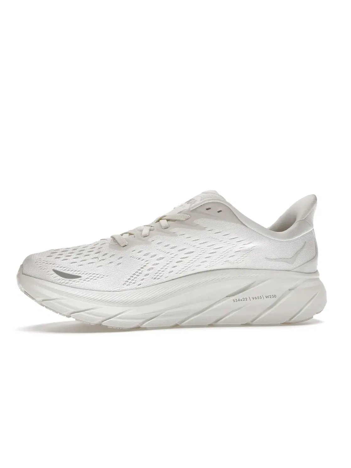 Мужские кроссовки для бега с сетчатым верхом Hoka One One Clifton 8 — изображение 3 из 4, белый/белый