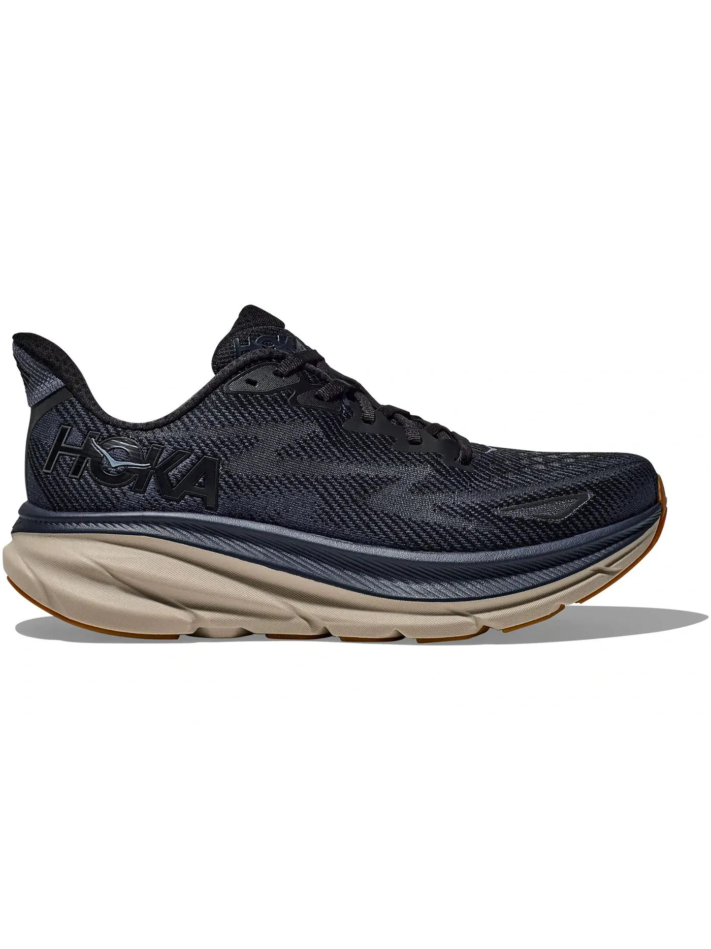 Мужские кроссовки для бега Hoka One One Clifton 9 — изображение 1 из 1, черный/темно-синий