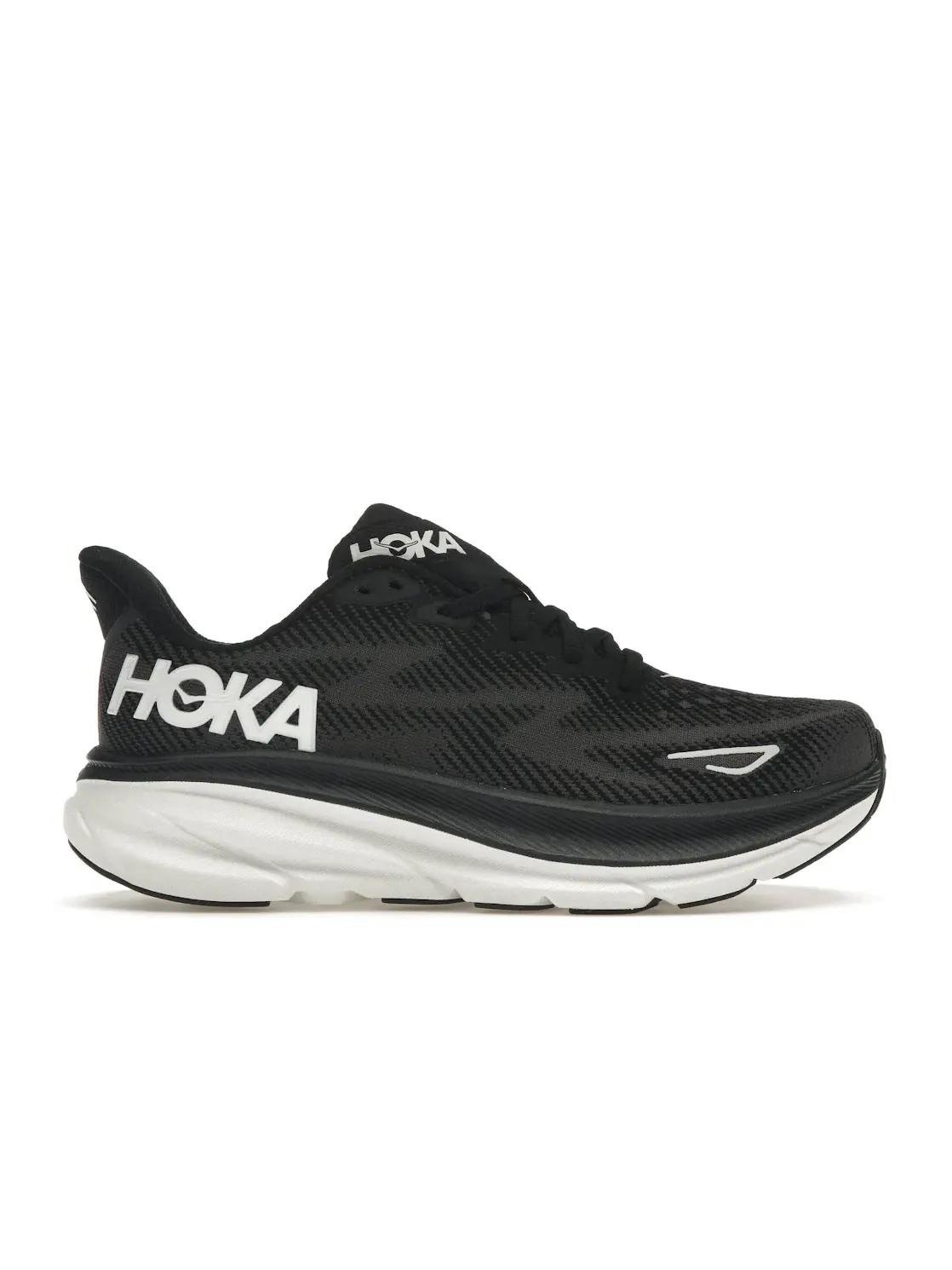 Женские кроссовки для бега Hoka One One Clifton 9 — изображение 1 из 4, черный/белый