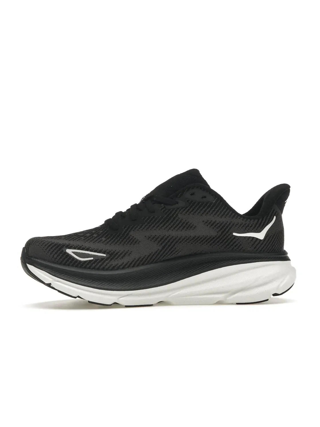 Женские кроссовки для бега Hoka One One Clifton 9 — изображение 3 из 4, черный/белый