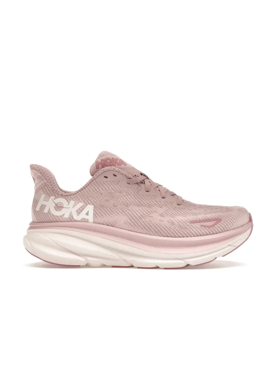 Женские кроссовки для бега с амортизацией Hoka One One Clifton 9, Pale Mauve/Peach Whip — изображение 1 из 4