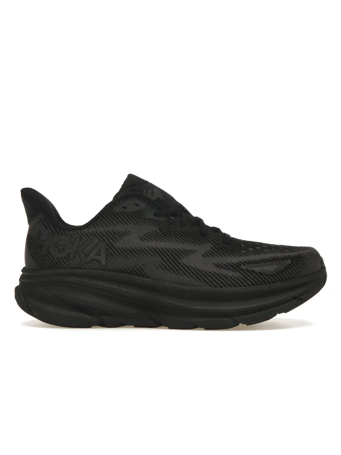 Мужские кроссовки для бега с амортизацией Hoka One One Clifton 9 — изображение 1 из 4, черный/черный/черный