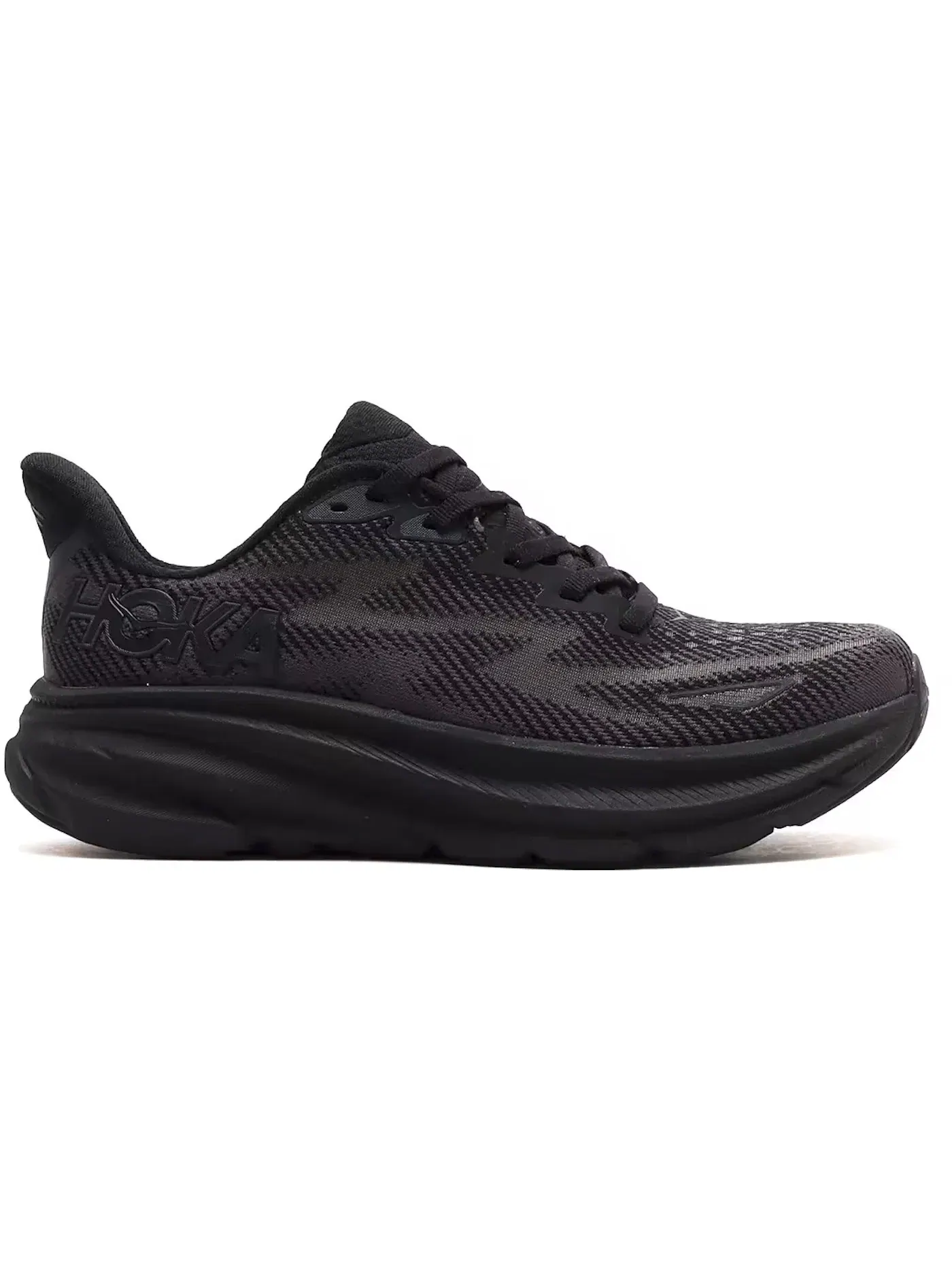 Женские кроссовки для бега Hoka One One Clifton 9 — изображение 1 из 1, черный/черный/черный