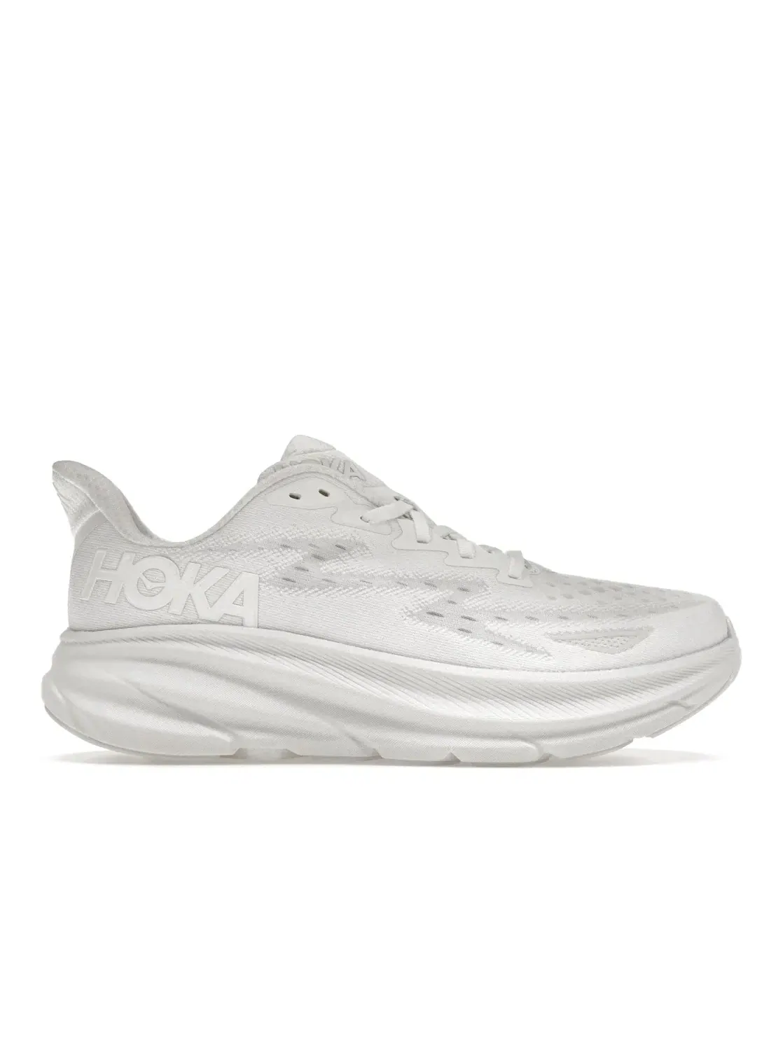 Мужские кроссовки с амортизацией Hoka One One Clifton 9 — изображение 1 из 4, белый/белый