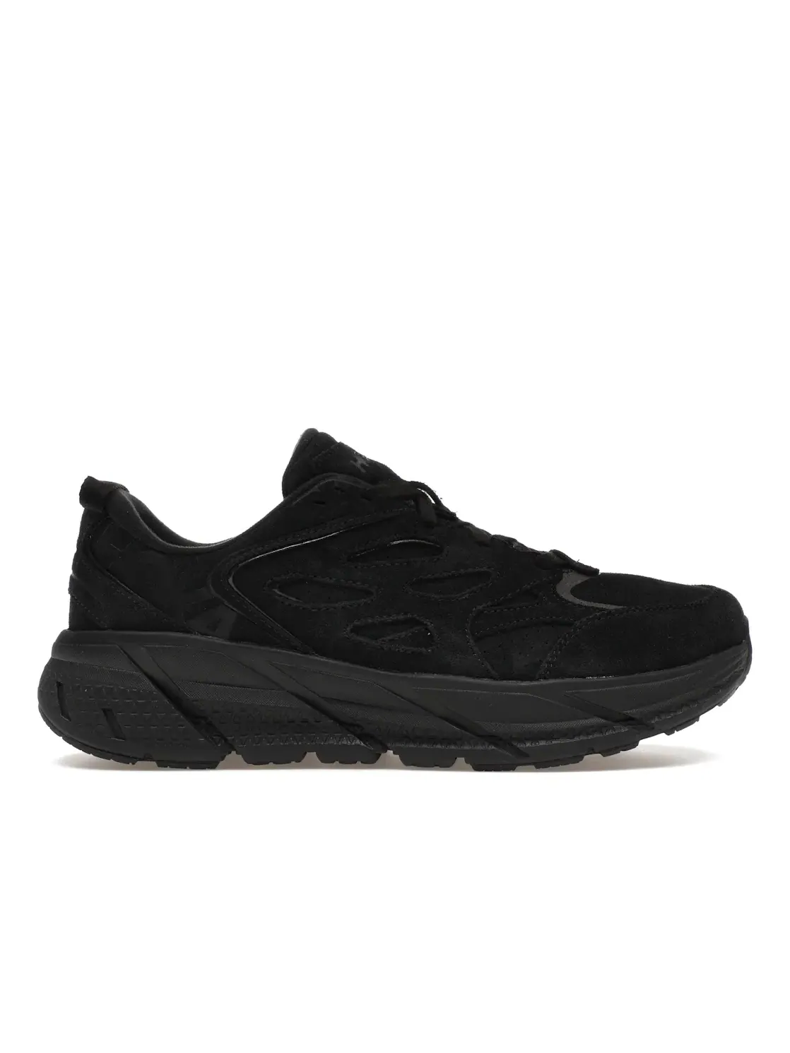 Кроссовки на шнуровке с замшевым верхом Hoka One One Clifton L Suede — изображение 1 из 4, черный/черный