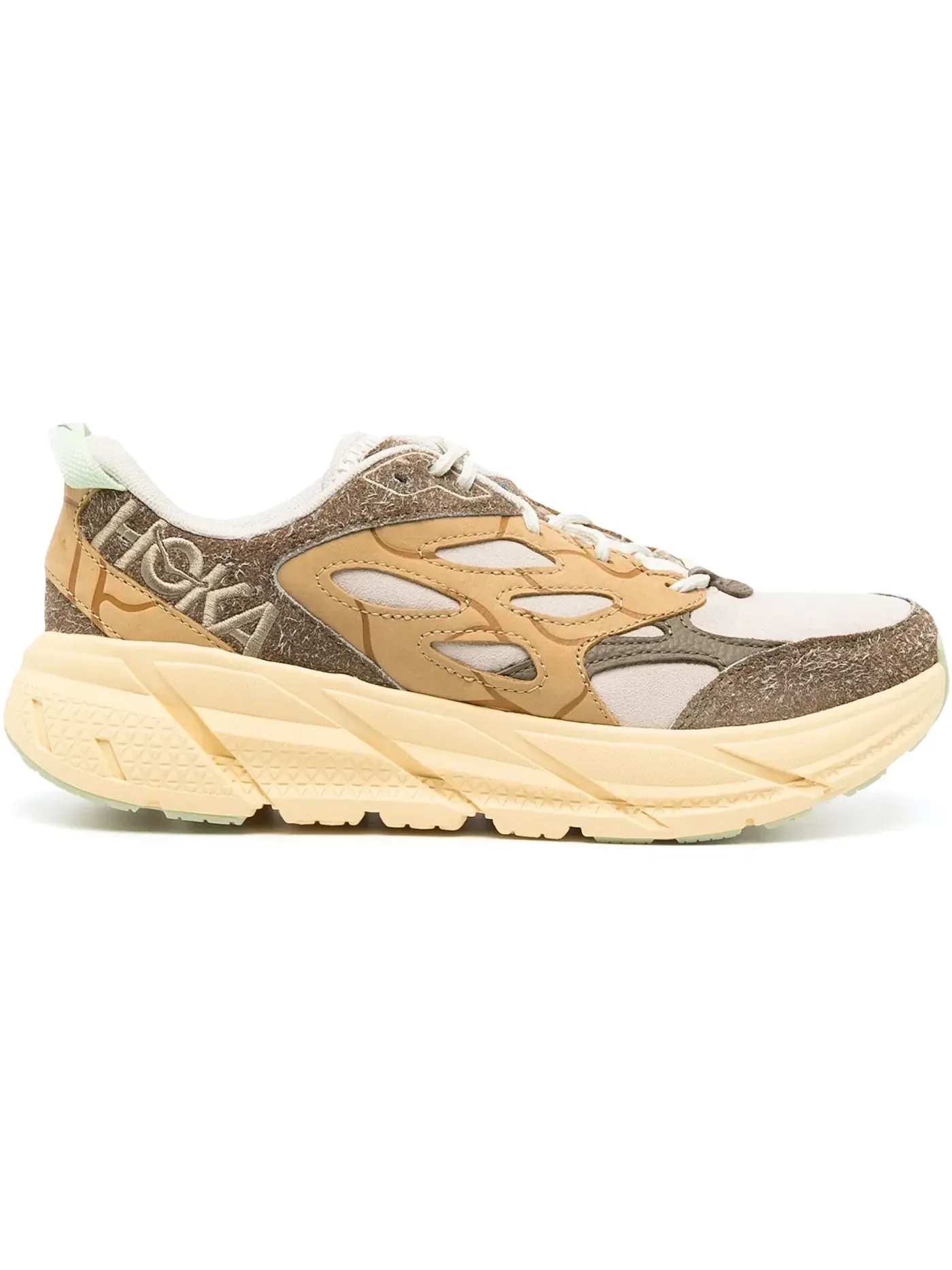 Мужские кроссовки с замшевым верхом Hoka One One Clifton L Suede, Oat Milk Pollen — изображение 1 из 1