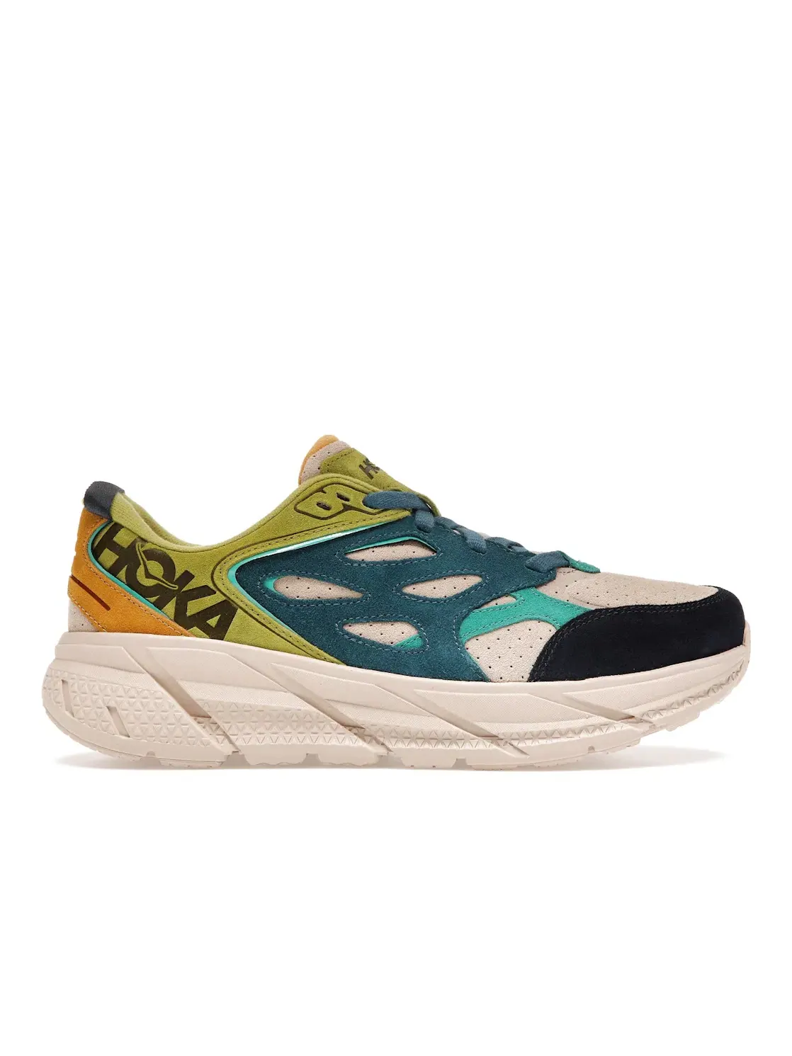 Мужские кроссовки с замшевым верхом Hoka One One Clifton L Suede — изображение 1 из 4, мульти/песочный