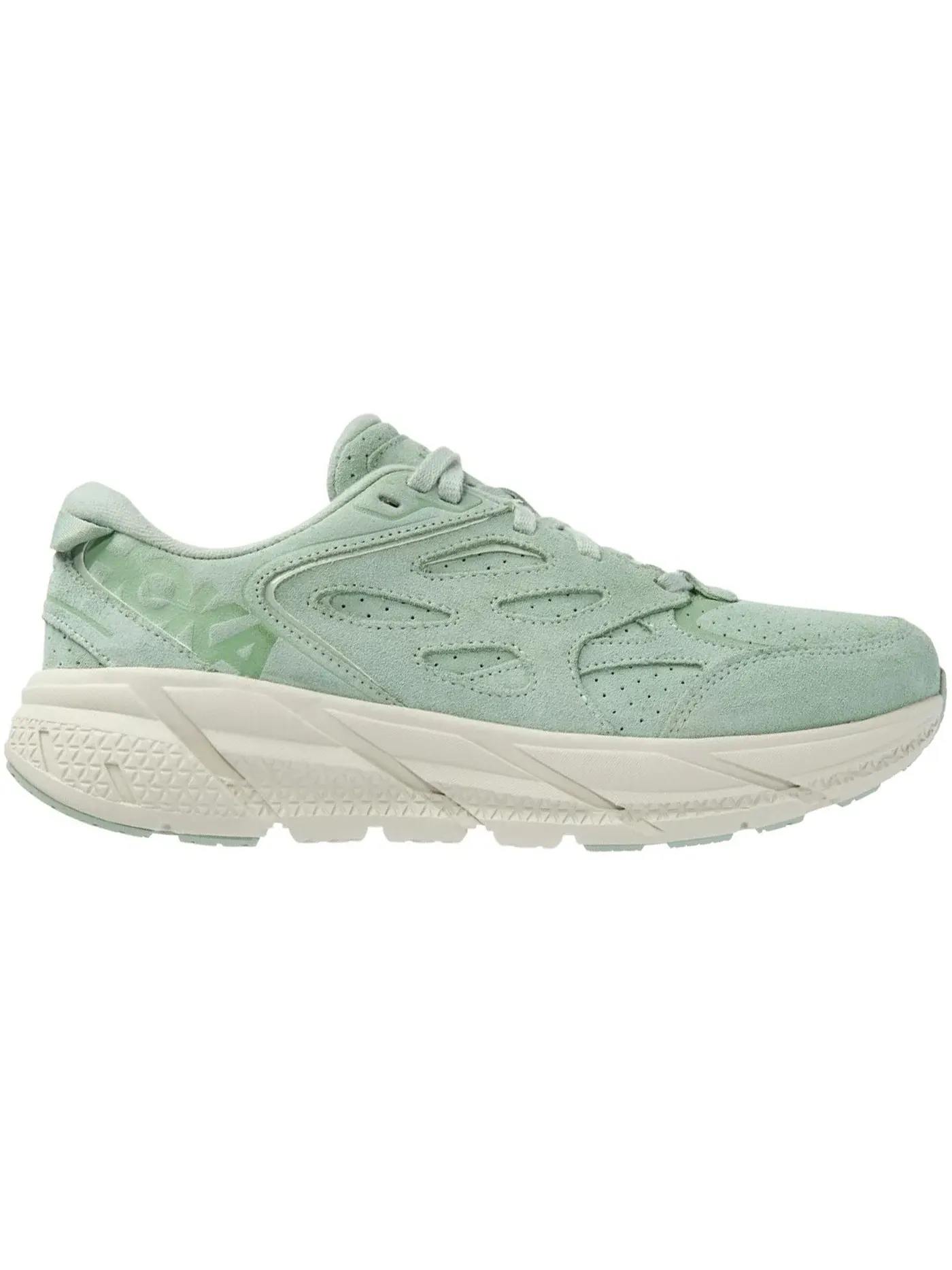 Кроссовки для бега на длинные дистанции Hoka One One Clifton L Suede — изображение 1 из 1, зеленый