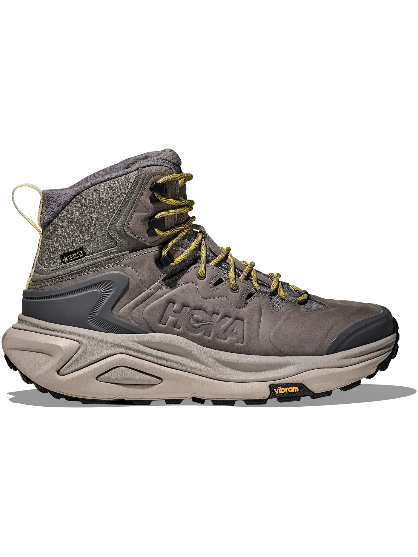 Мужские ботинки высокие с мембраной Gore-Tex Hoka One One Kaha 3 Mid Gore-Tex, Gravel Cement — изображение 1 из 1