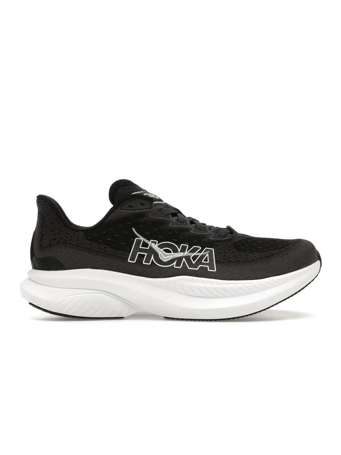Мужские кроссовки для бега с амортизацией Hoka One One Mach 6 — изображение 1 из 4, черный/белый