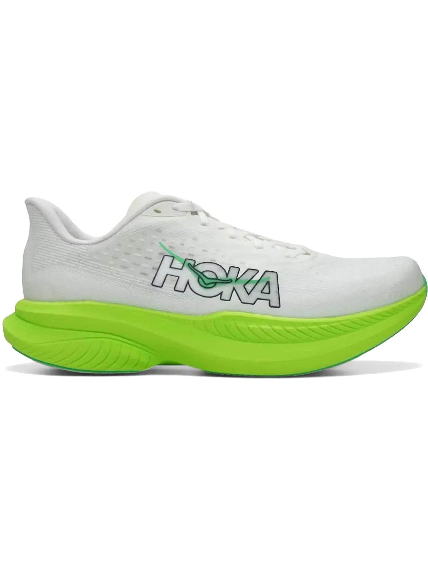 Мужские кроссовки для бега Hoka One One Mach 6 — изображение 1 из 1, белый/неоновый