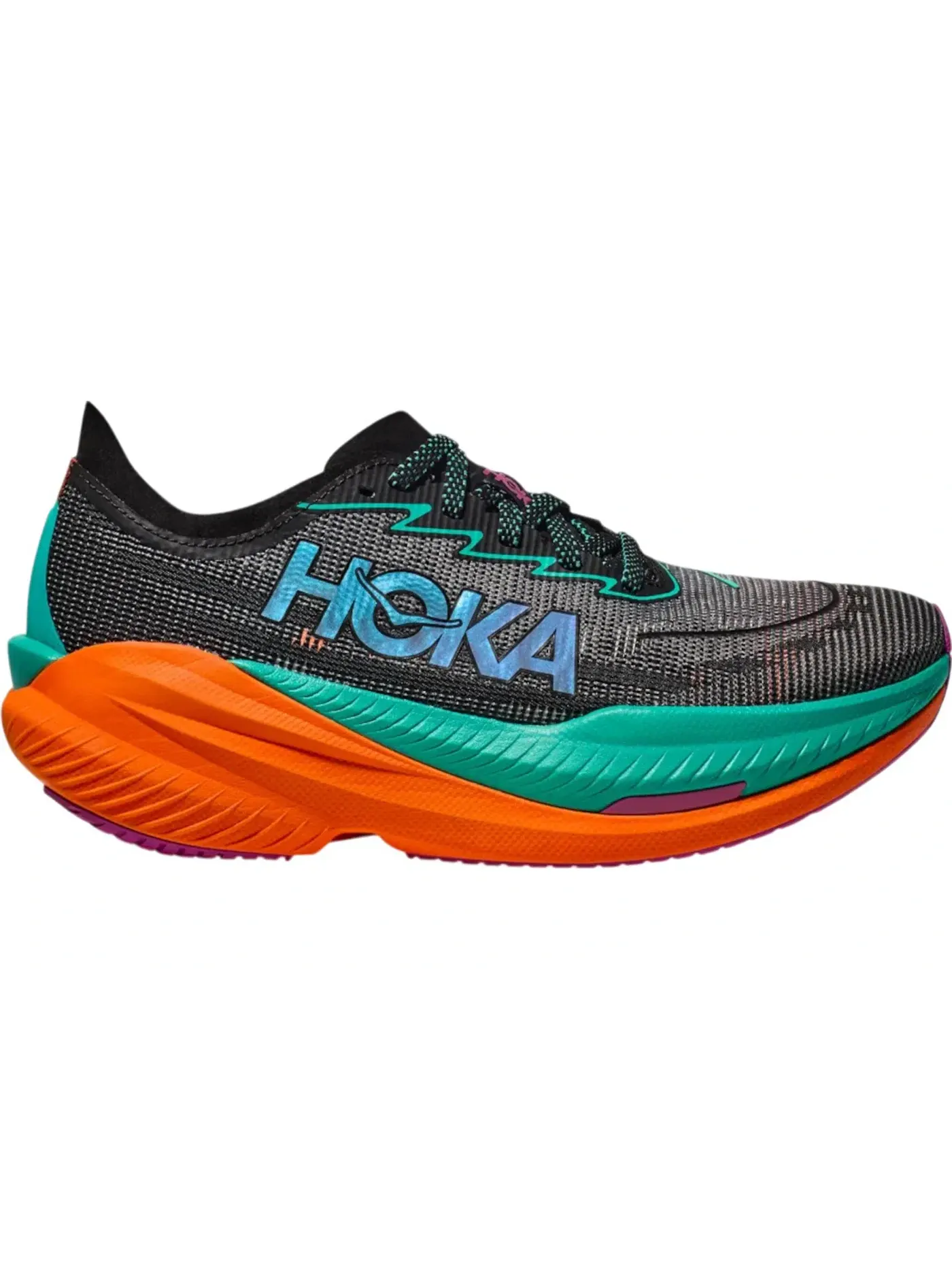 Мужские кроссовки с пеной PEBA Hoka One One Mach X 2 — изображение 1 из 1, черный/голубой