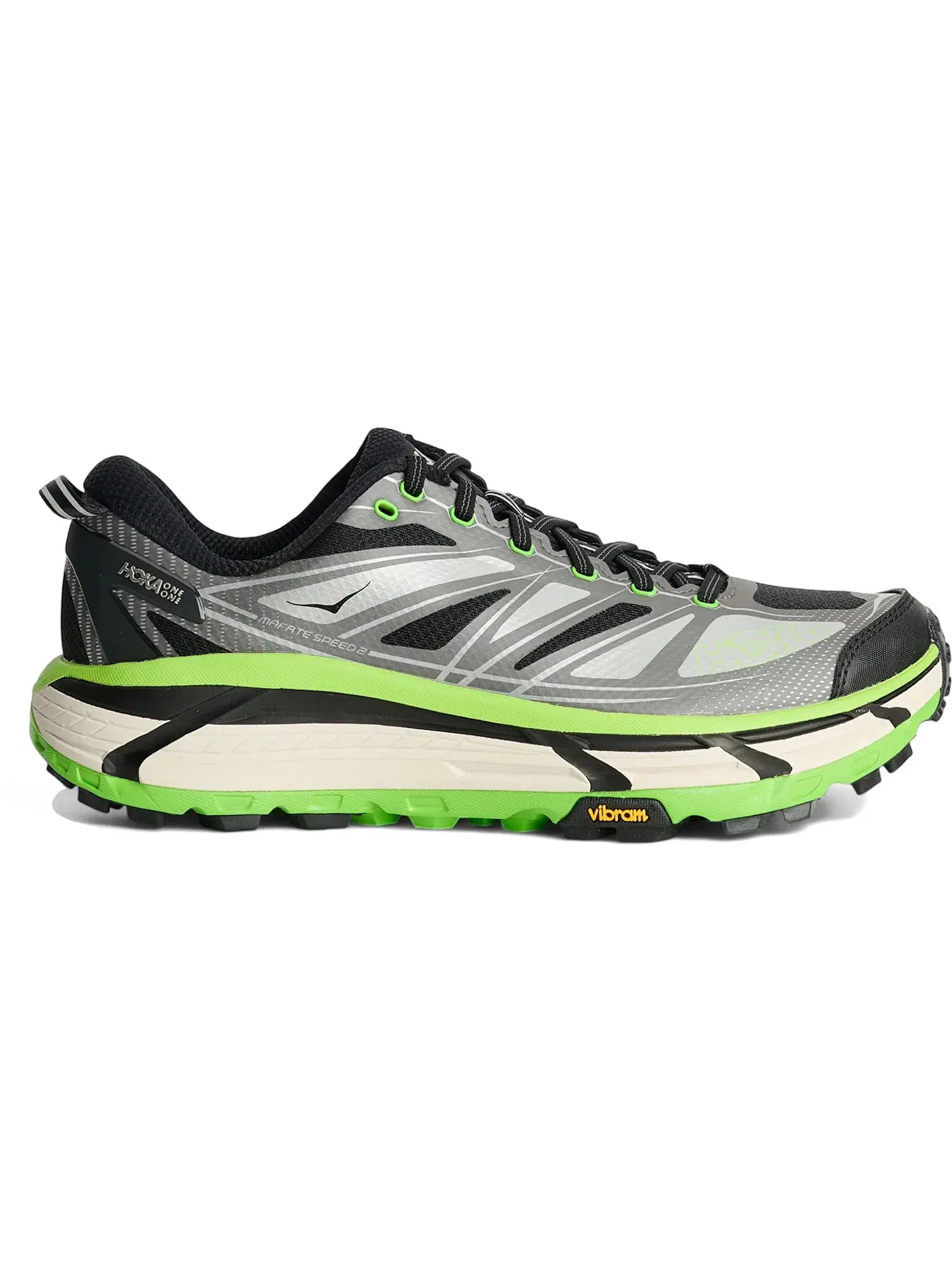 Мужские кроссовки для бега Hoka One One Mafate Speed 2 — изображение 1 из 1, черный/зеленый