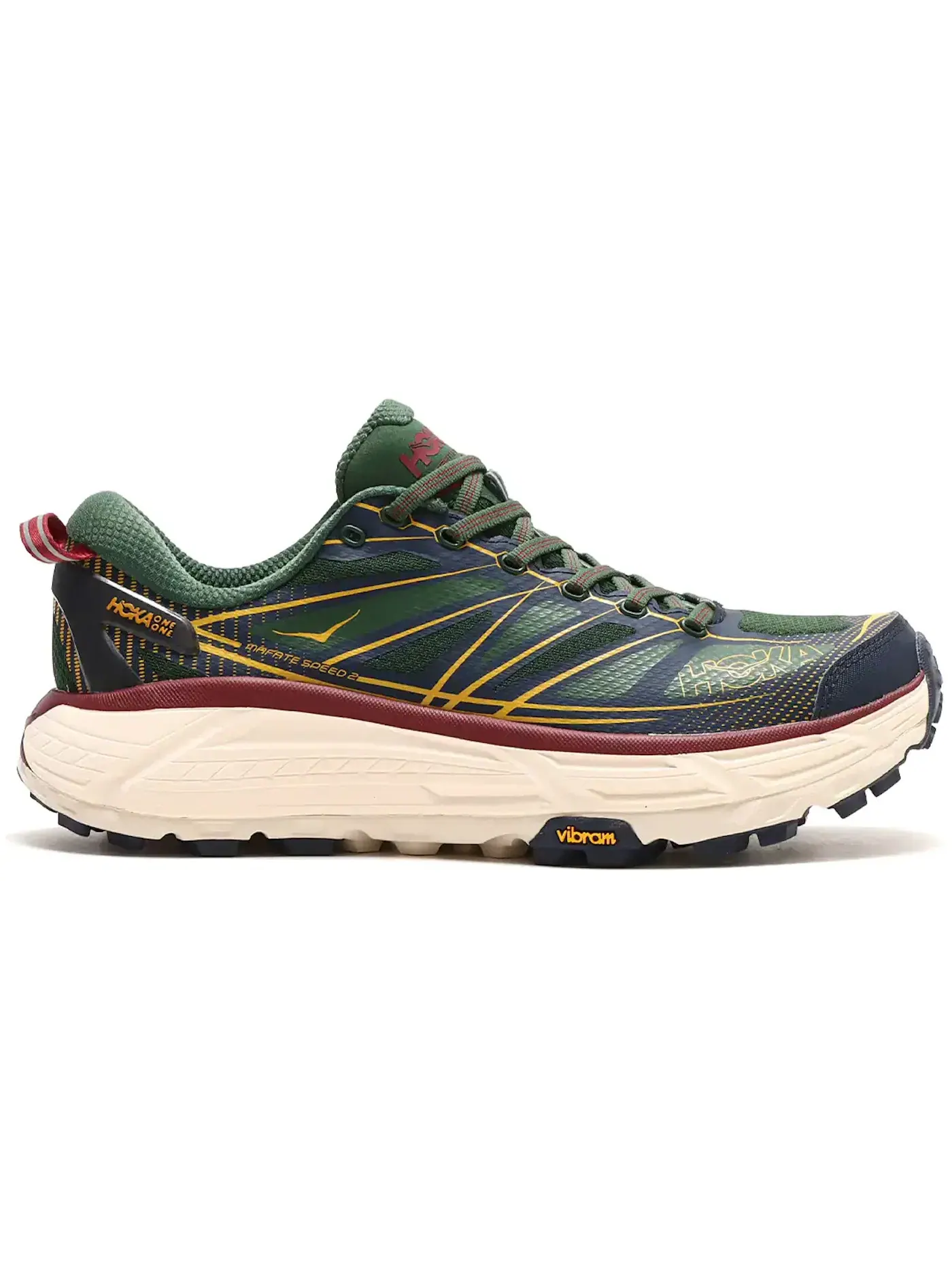 Мужские кроссовки для бега Hoka One One Mafate Speed 2 — изображение 1 из 1, зеленый//желтый