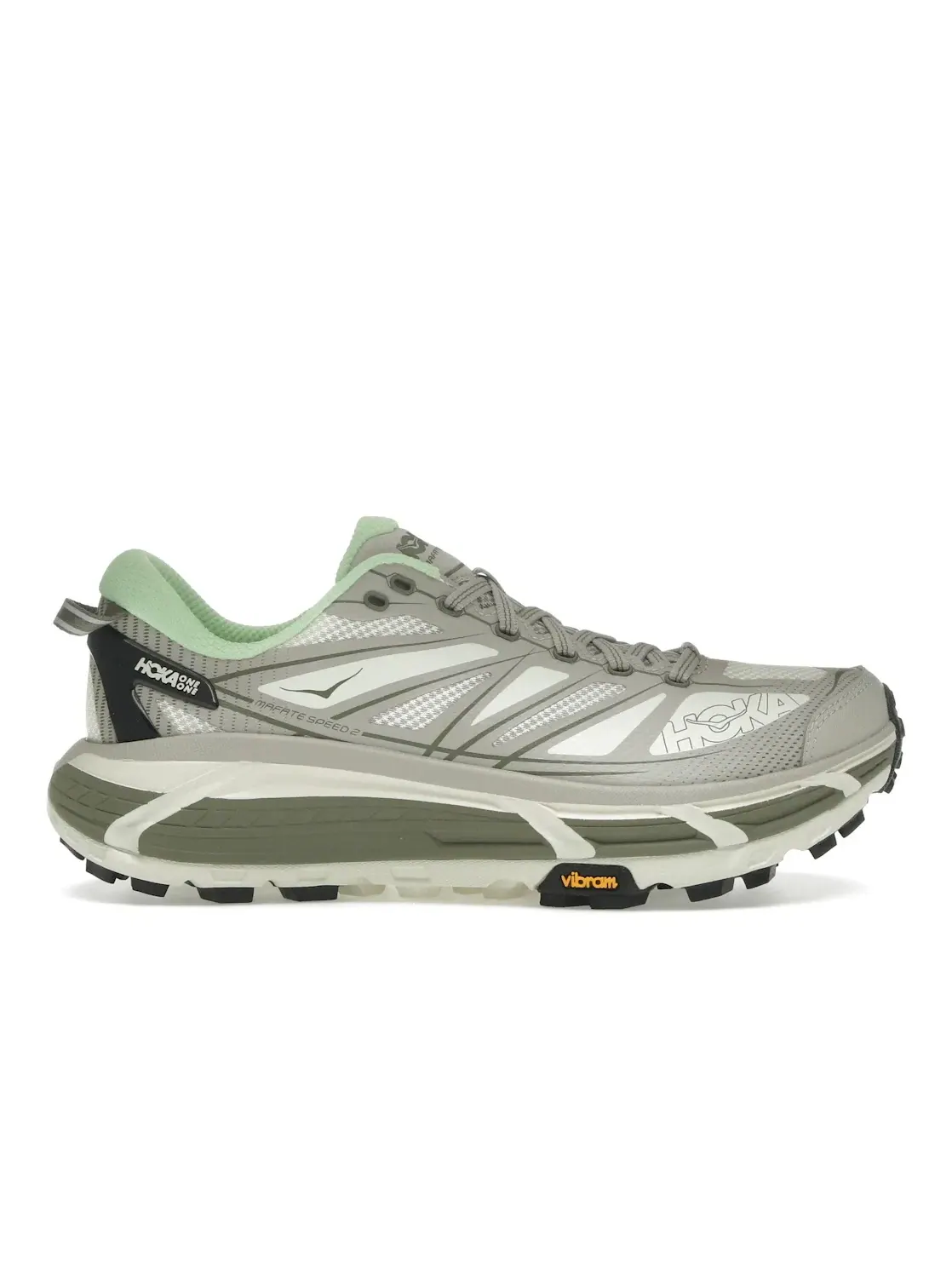 Мужские кроссовки Lifestyle Hoka One One Mafate Speed 2, Putty/Eucalyptus — изображение 1 из 4