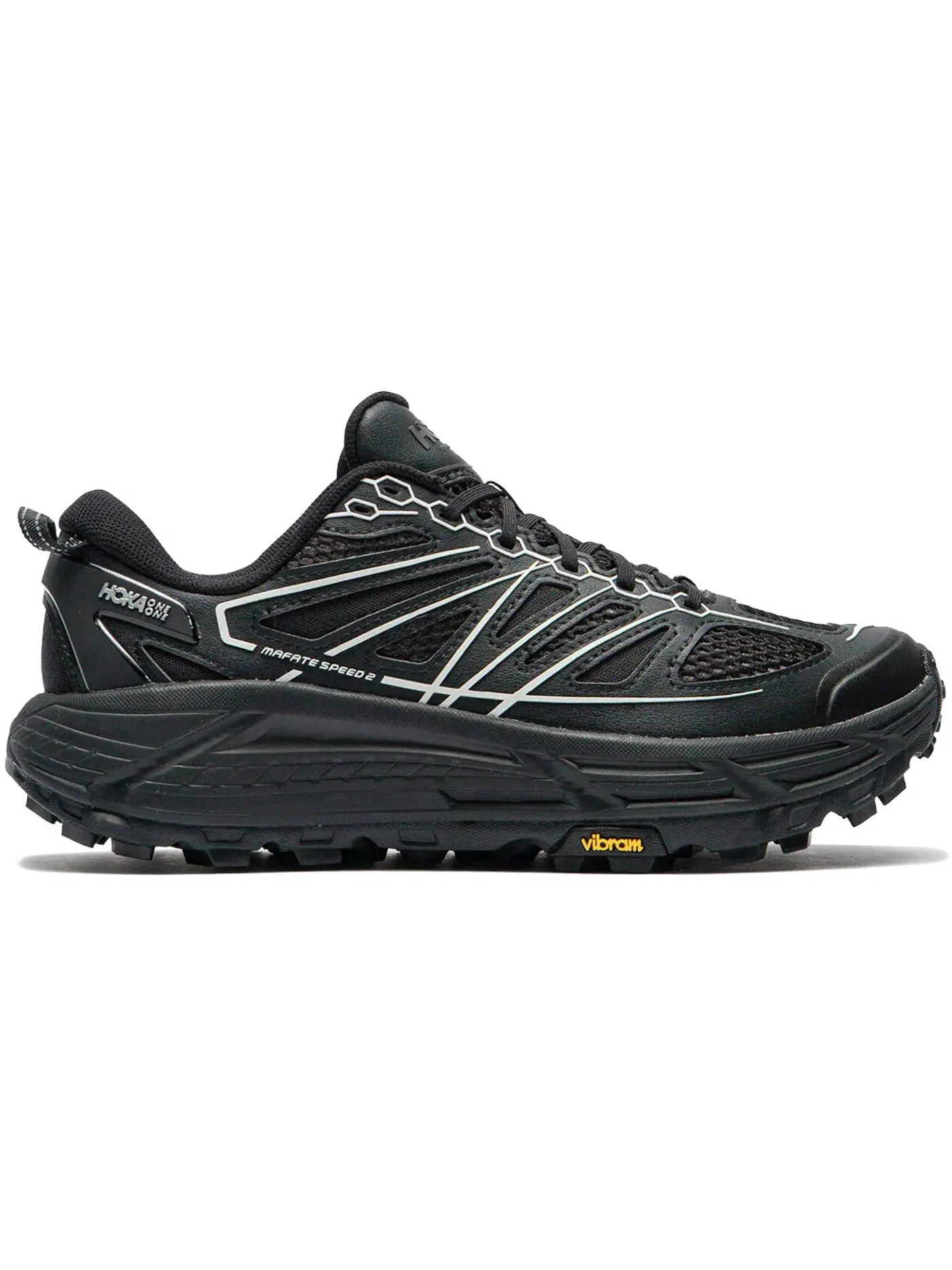 Мужские кроссовки для бега с амортизацией Mafate Speed 2 TS Hoka One One — изображение 1 из 1, черный/черный