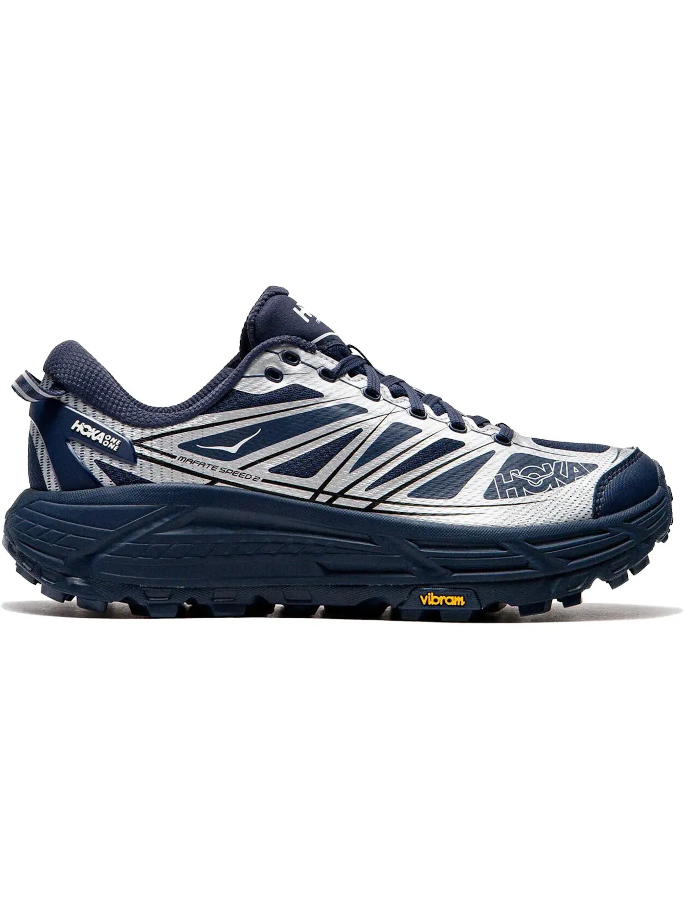 Мужские кроссовки для бега с амортизацией Hoka One One Mafate Speed 2 — изображение 1 из 1, темно-синий/серебристый