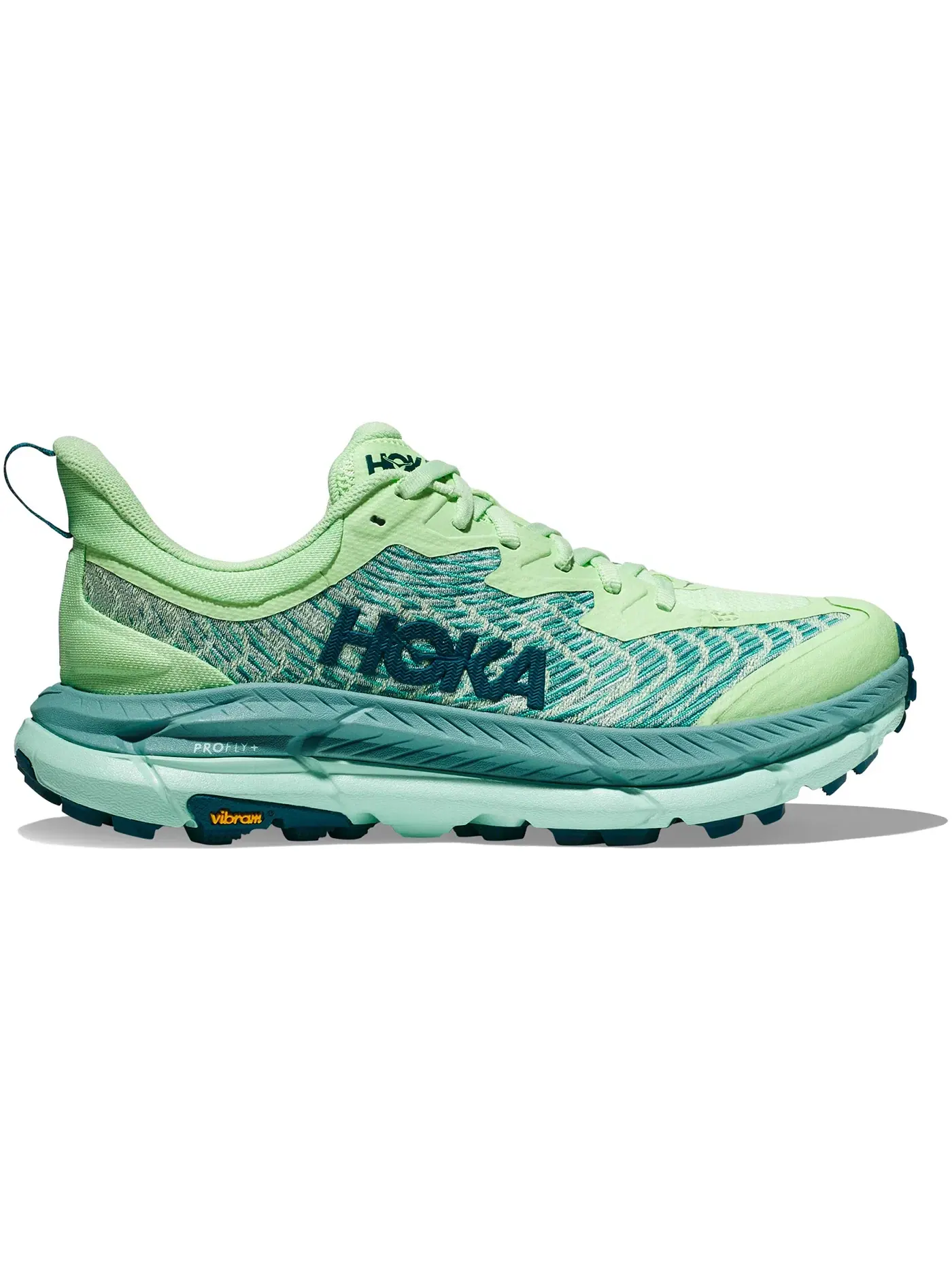 Женские кроссовки для бега Mafate Speed 4 Hoka One One, Lime Glow Ocean Mist — изображение 1 из 1