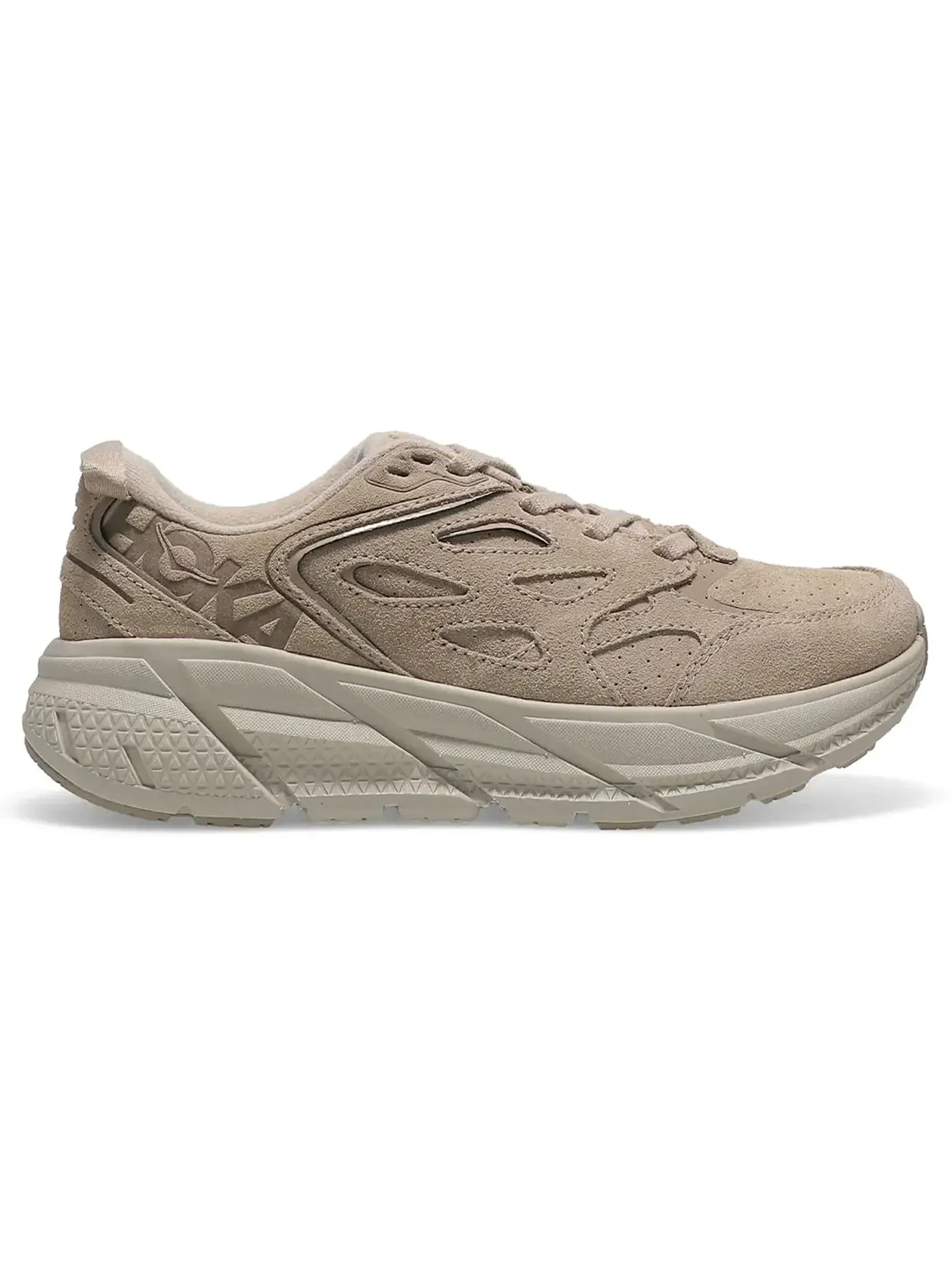 Унисекс кроссовки для бега с замшевым верхом Hoka One One Clifton L Suede, Simply Taupe/Pumic Stone — изображение 1 из 1