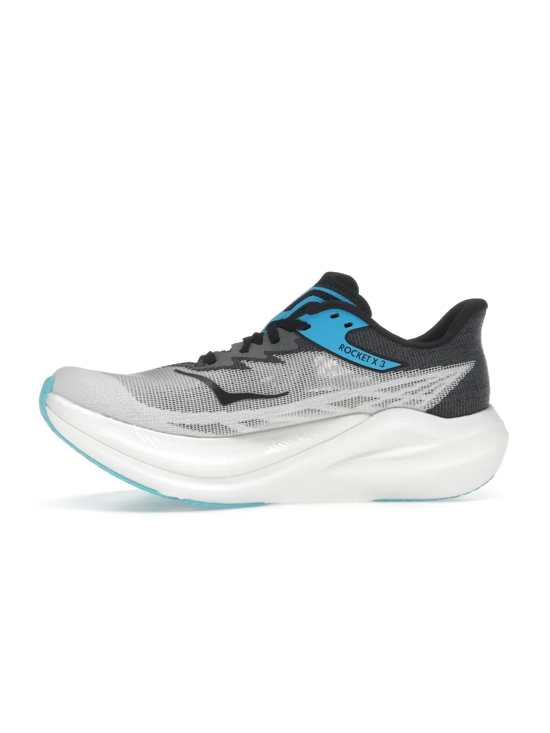 Мужские кроссовки для бега Hoka One One Rocket X 3 — изображение 3 из 4, белый/черный