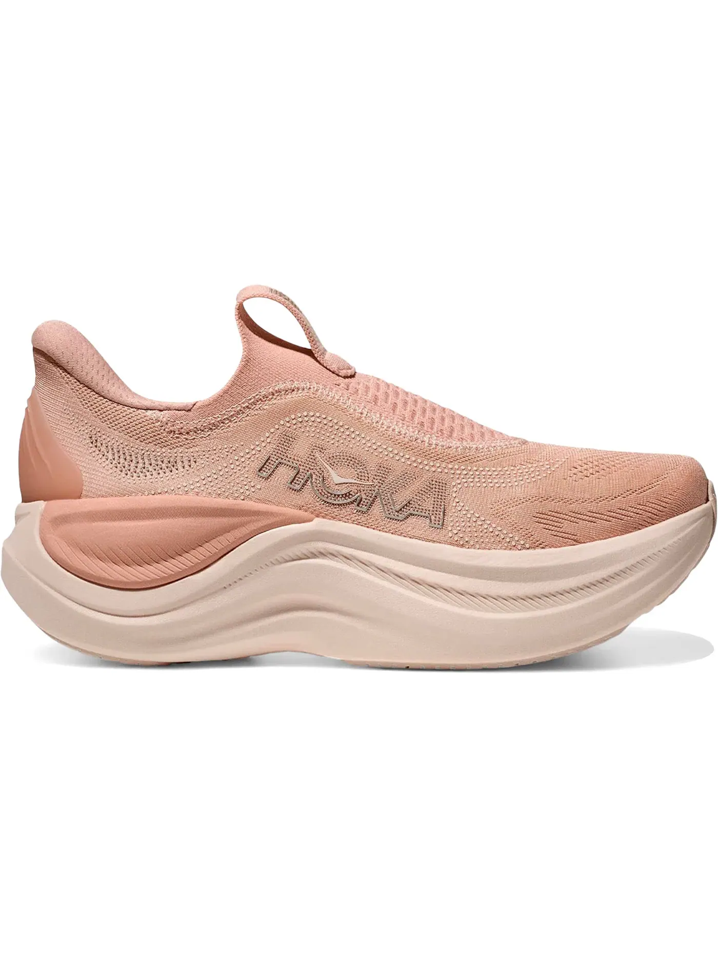 Женские кроссовки с высокой посадкой Hoka One One Skyward Laceless — изображение 1 из 1, розовый/розовый кремовый