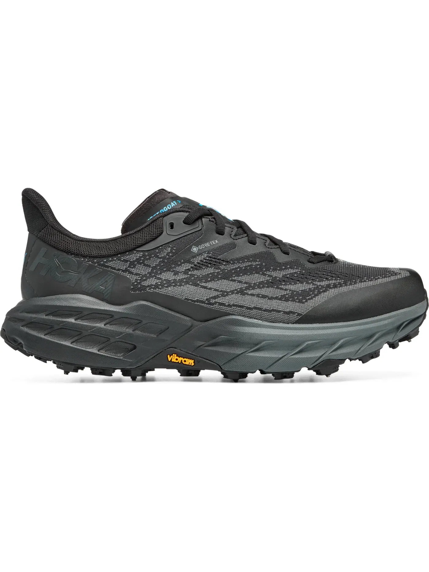 Мужские кроссовки для трейла с мембраной Gore-Tex Hoka One One Speedgoat 5 Gore-Tex Spike — изображение 1 из 2, черный/черный