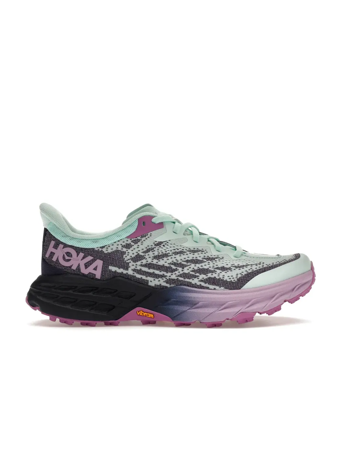 Женские кроссовки для бега с агрессивным протектором Hoka One One Speedgoat 5, Sunlit Ocean/Night — изображение 1 из 4